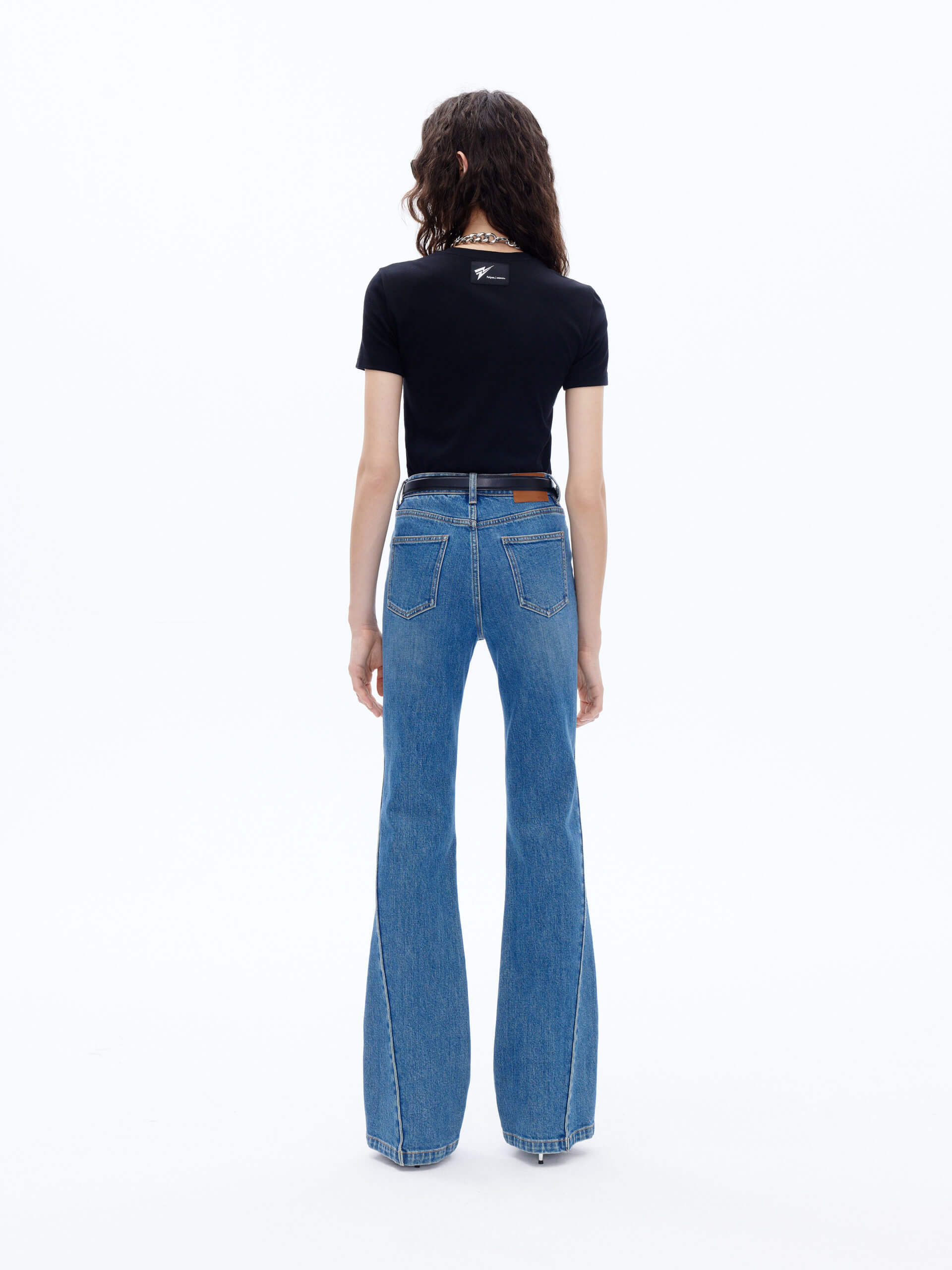 Mid-rise Waist Flared Jeans