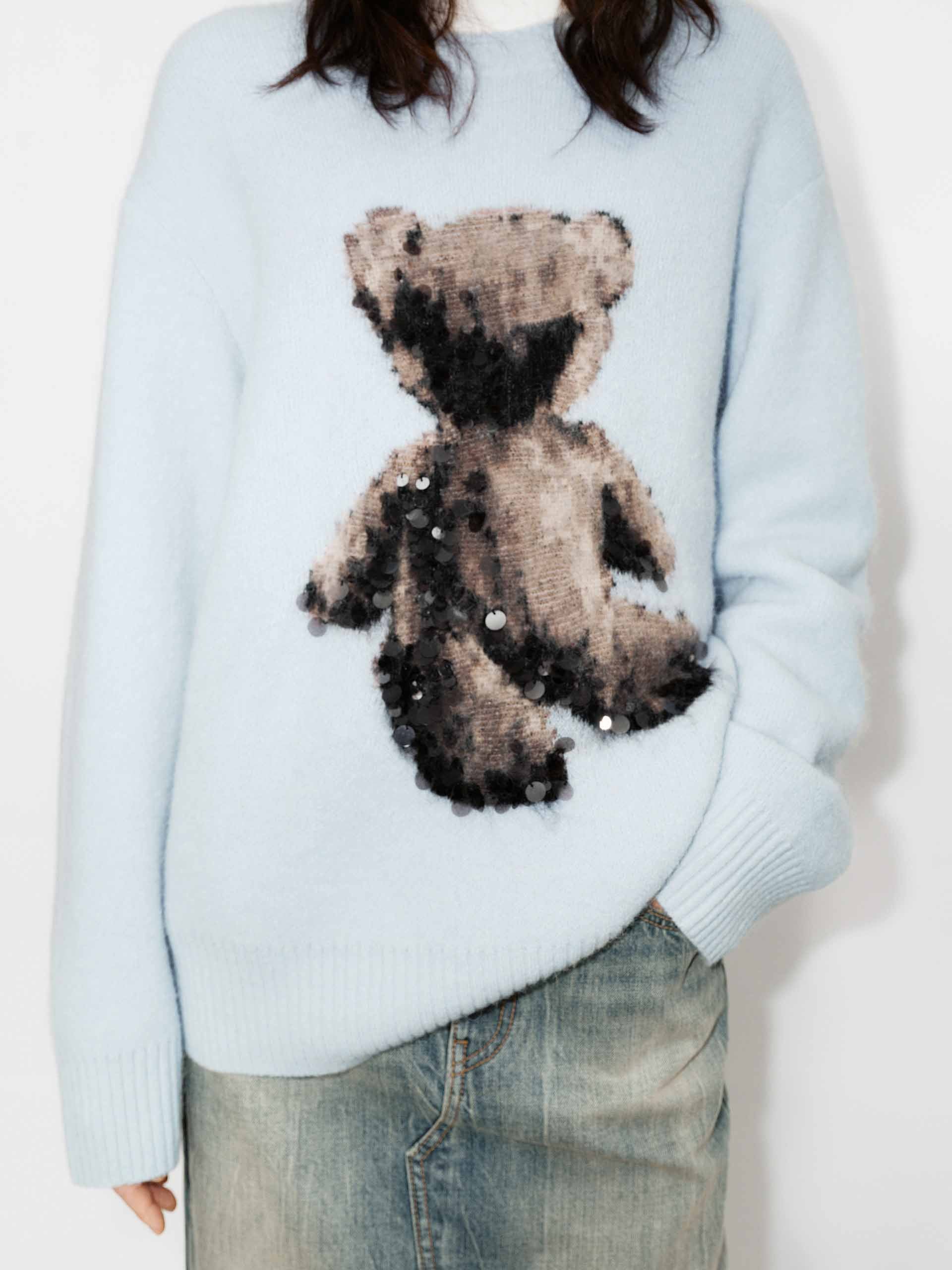 MO&Co. Women's Wool Blend Teddy Sweater