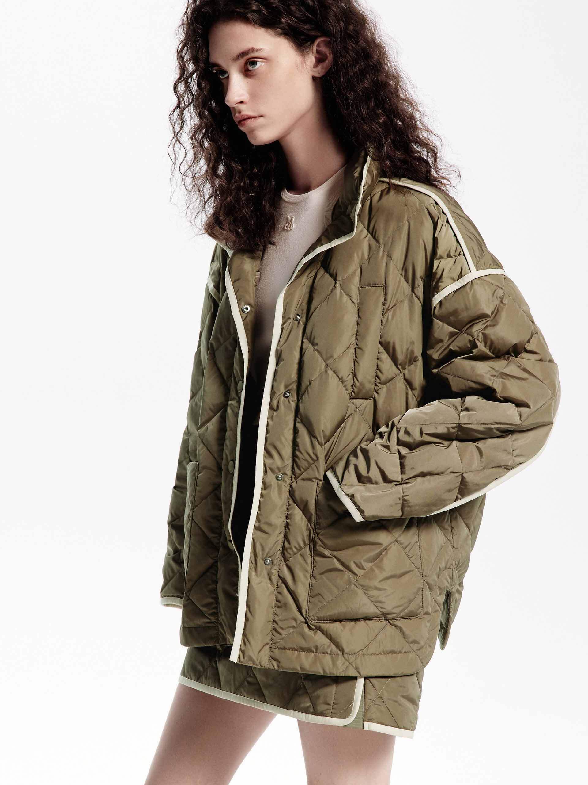 MO&Co. Women's Contrast Quilted Down Jacket
