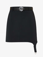 MO&Co. X Coperni Collection | Asymmetric Black Mini Skirt with Belt