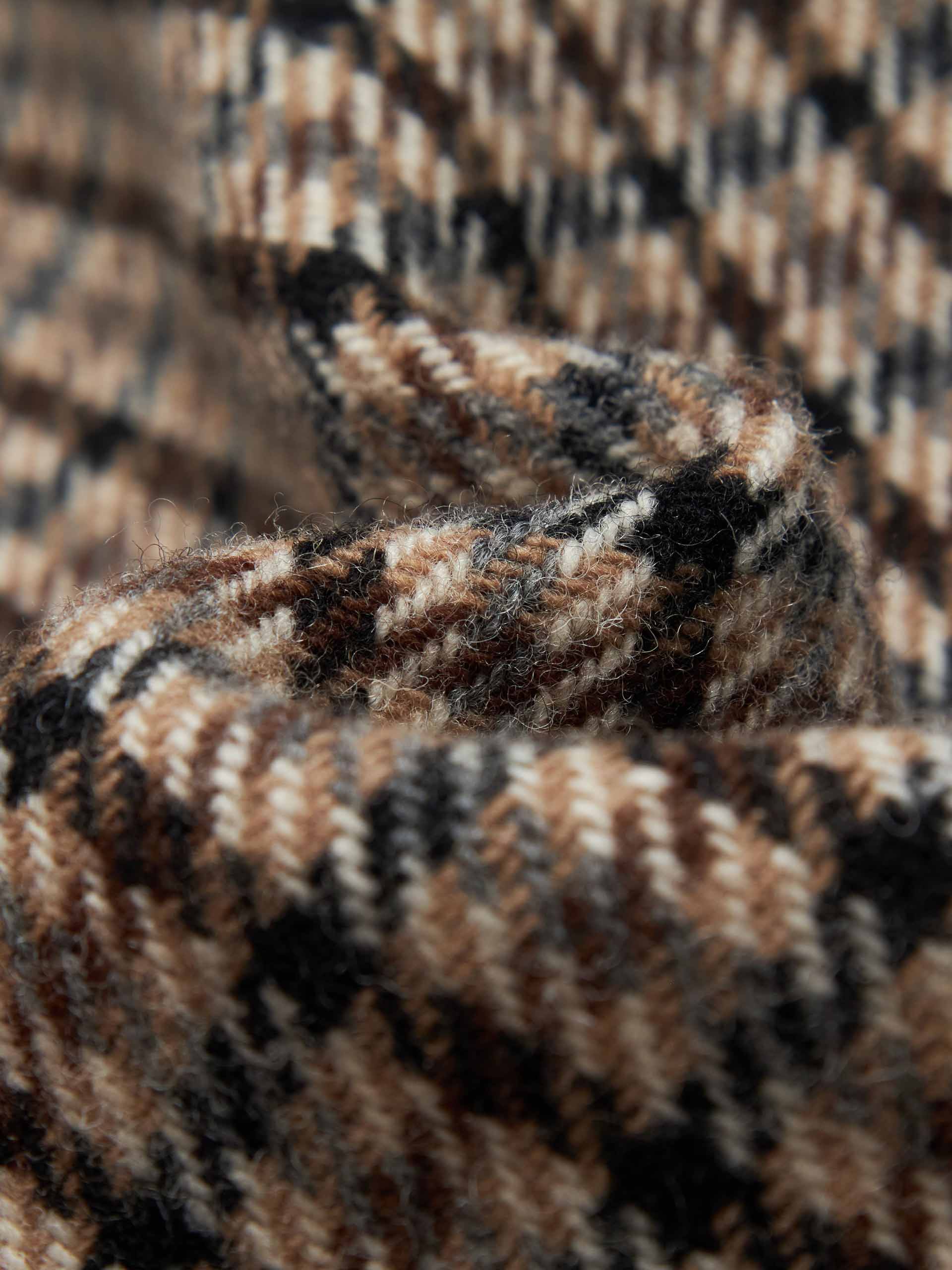 MO&Co. Women's Houndstooth Wool Midi Coat