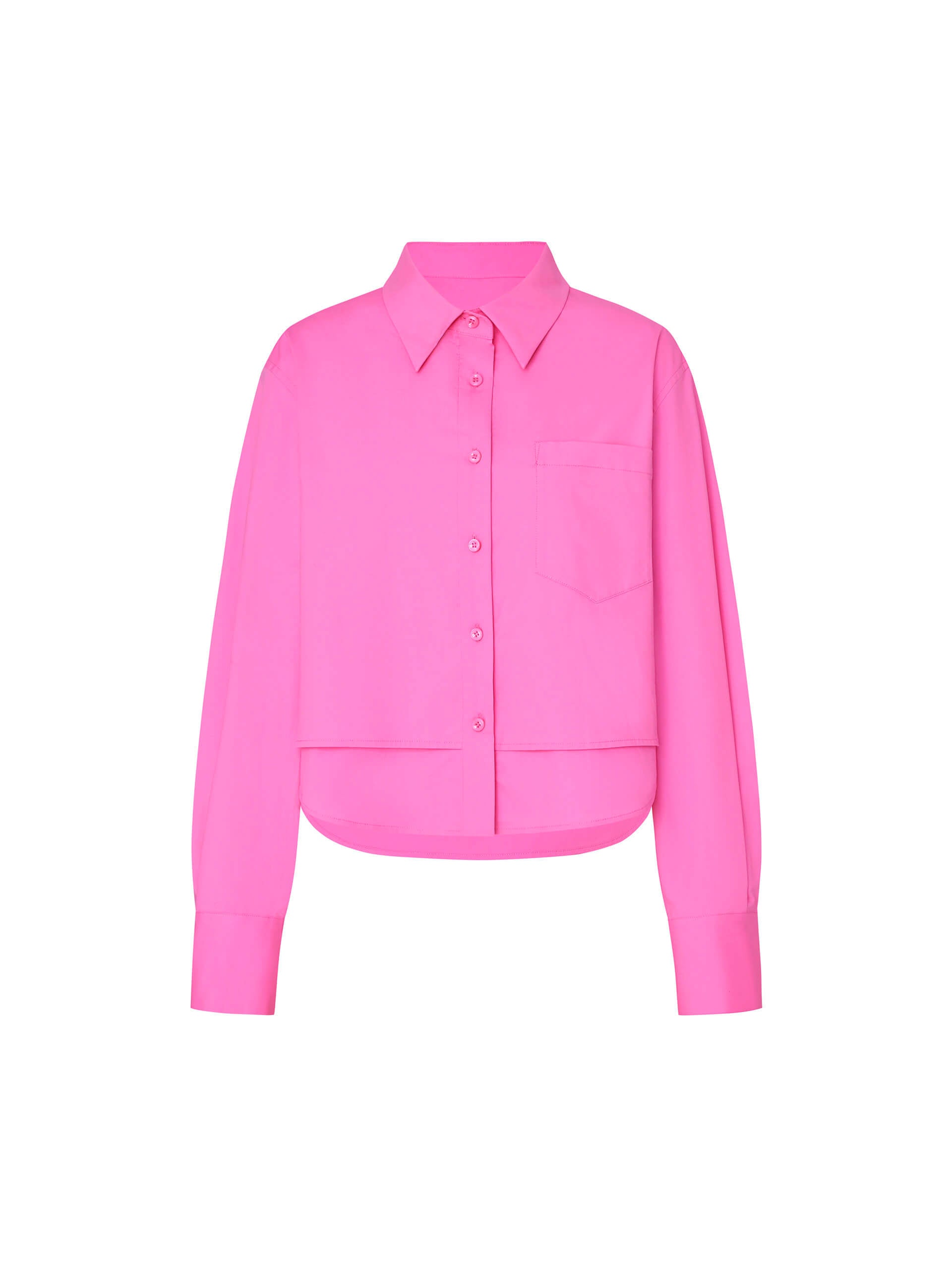 MO&Co. Women's Pink Double Layered Regular Fit Shirt