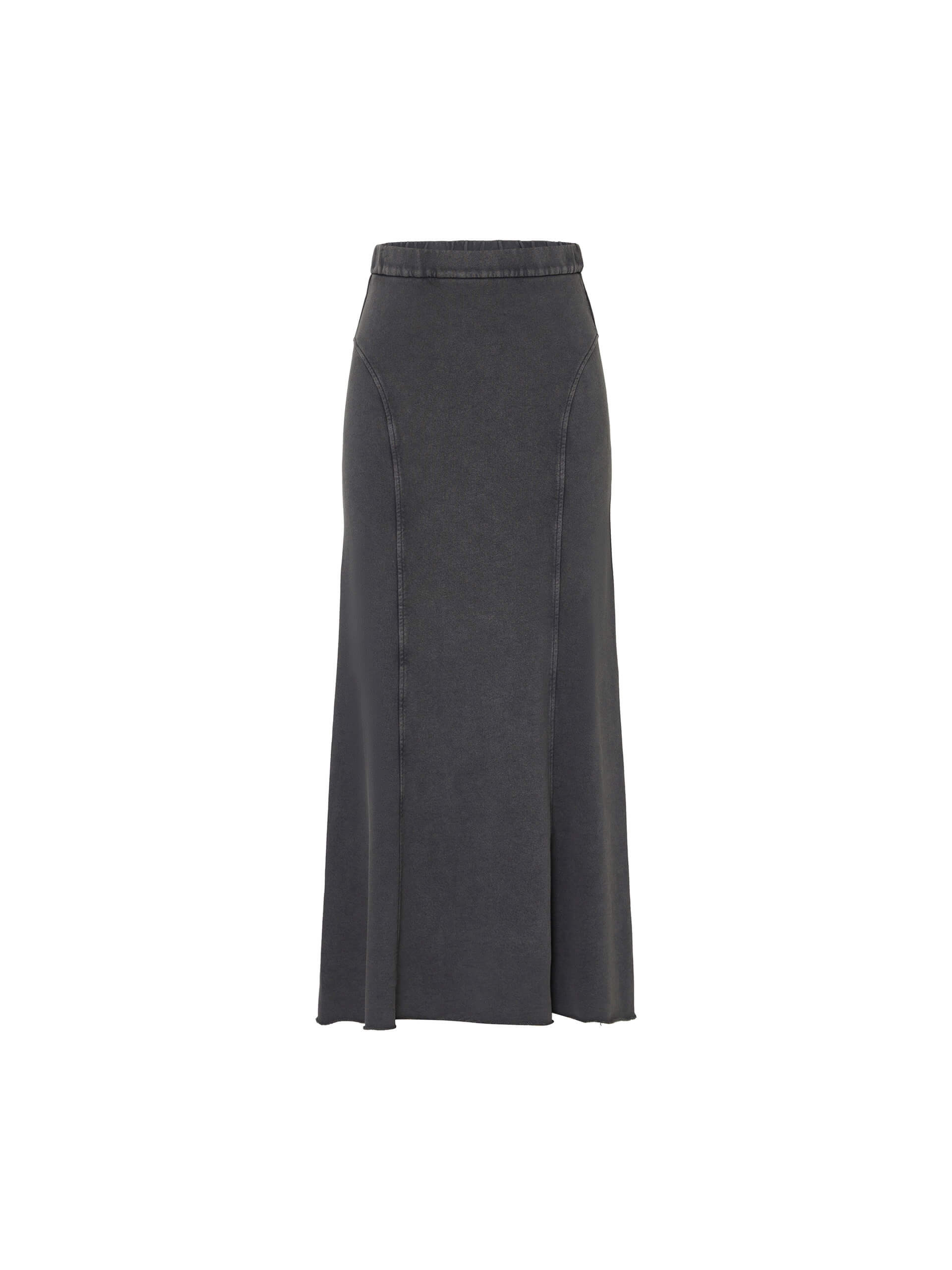 MO&Co. Women's Washed Grey Casual Cotton Mermaid Maxi Skirt