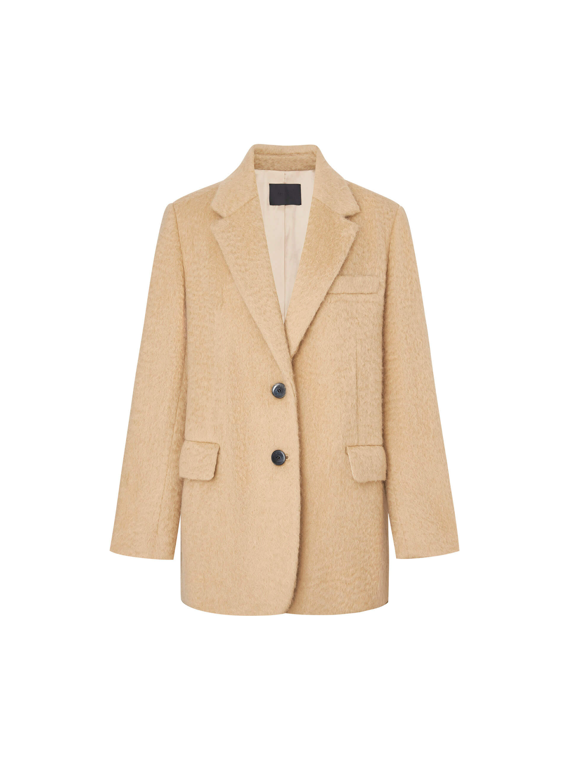 Women's Structured Mohair Brushed Blazer - Main Image