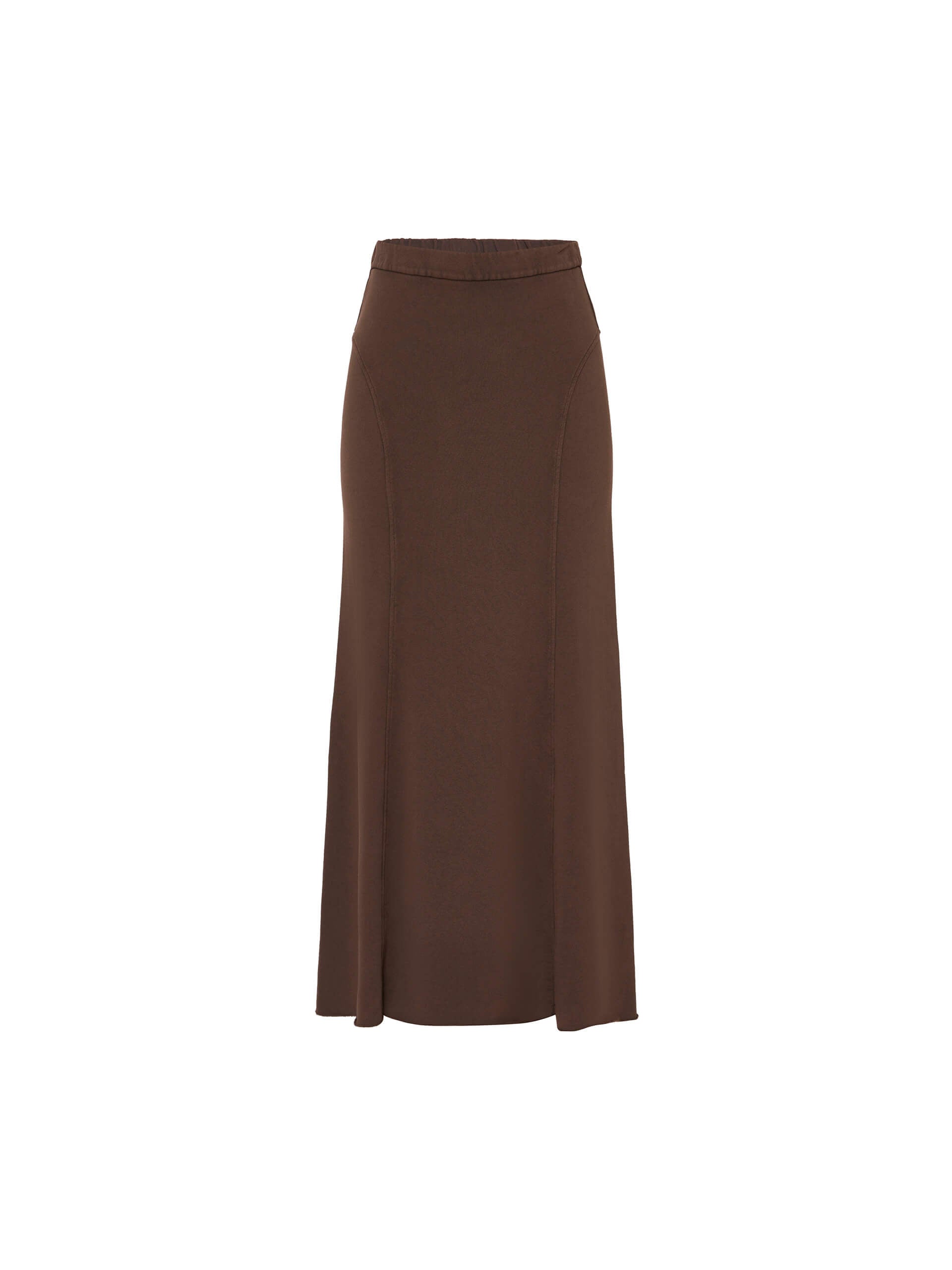 MO&Co. Women's Brown Casual Cotton Mermaid Maxi Skirt