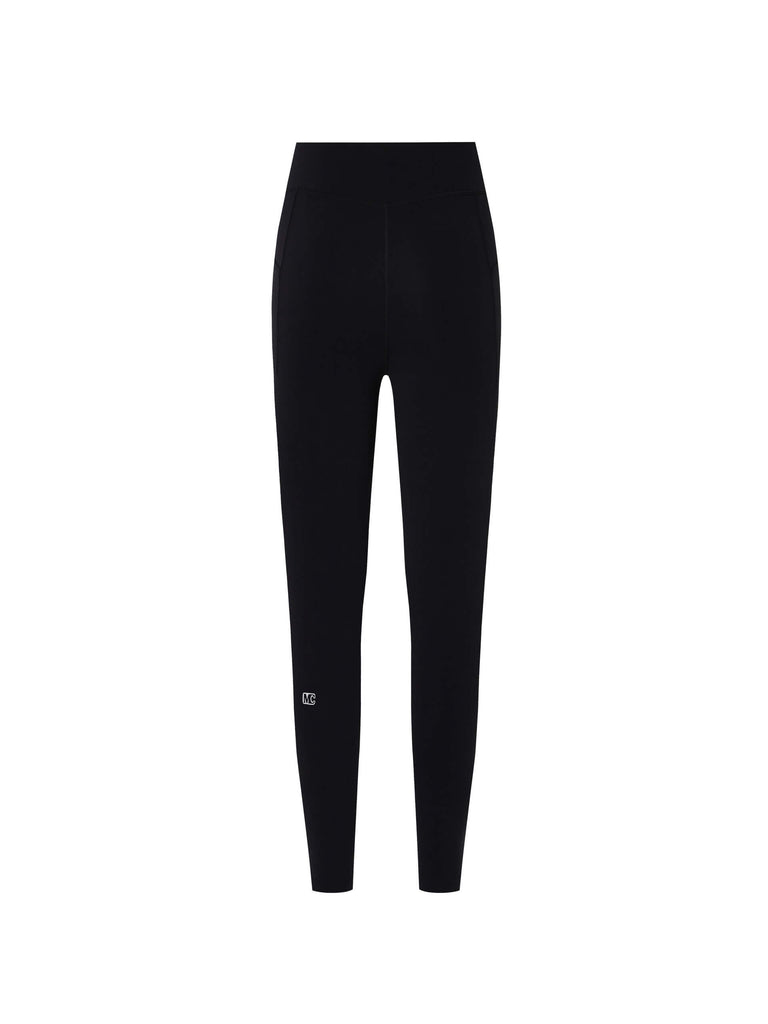 MO&Co. Women's Seam Detail Sports Leggings Activewear in Black