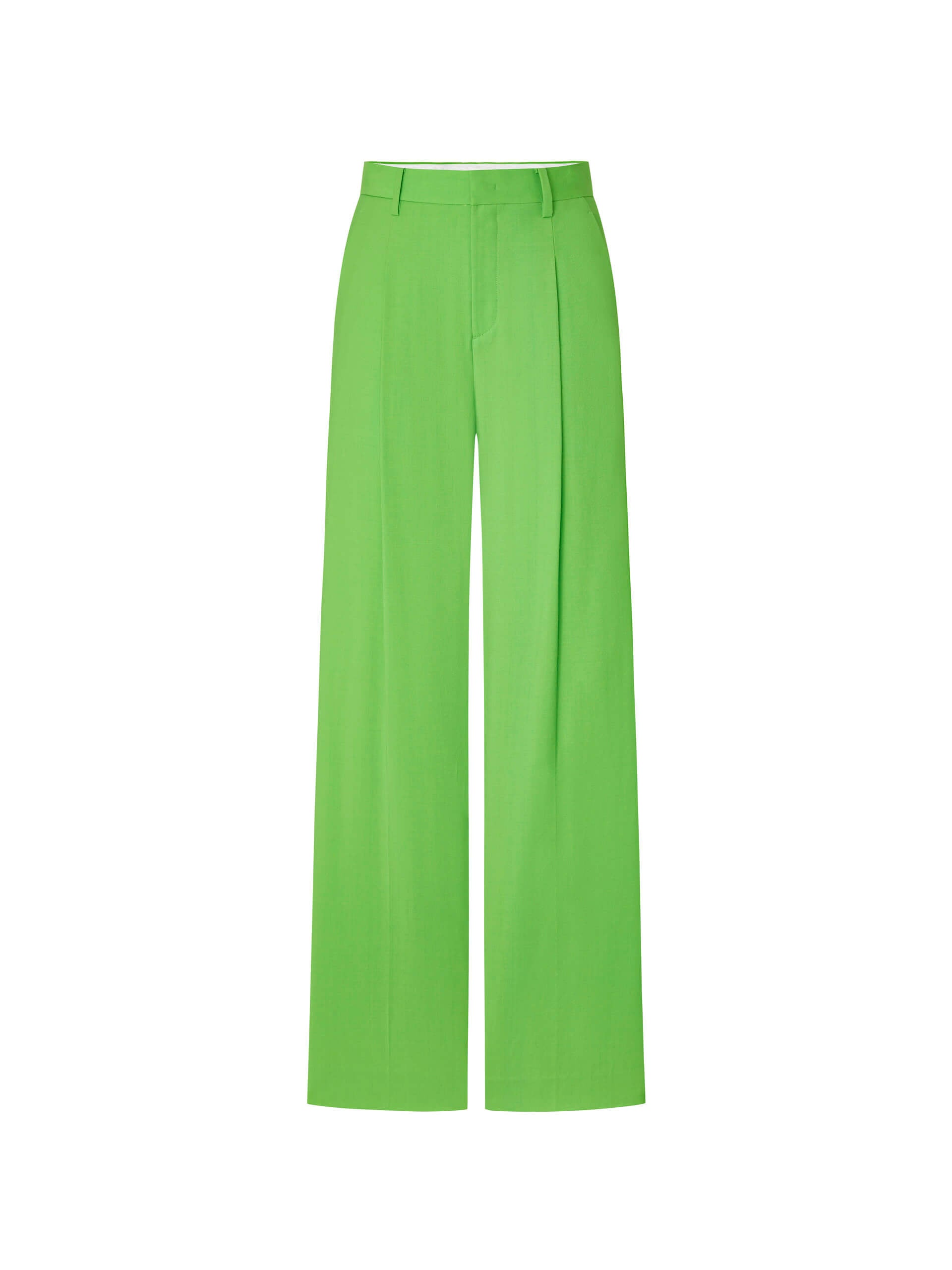 MO&Co. Women's High-rise Tailored Pleated Suit Pants in Green