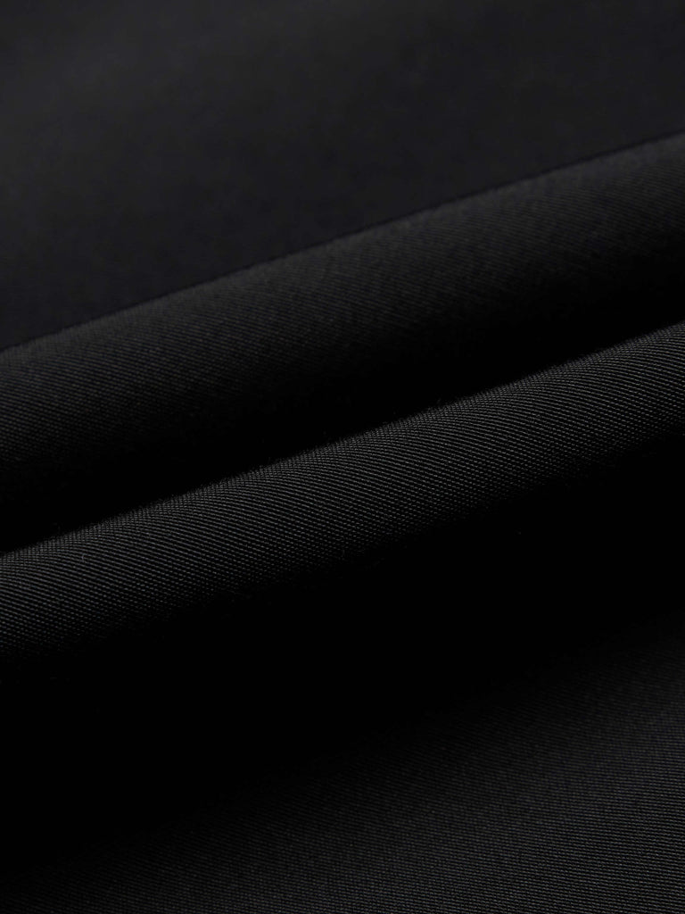 MO&Co. Women's Tulle Layered Details Long Sleeve Black Mini Dress