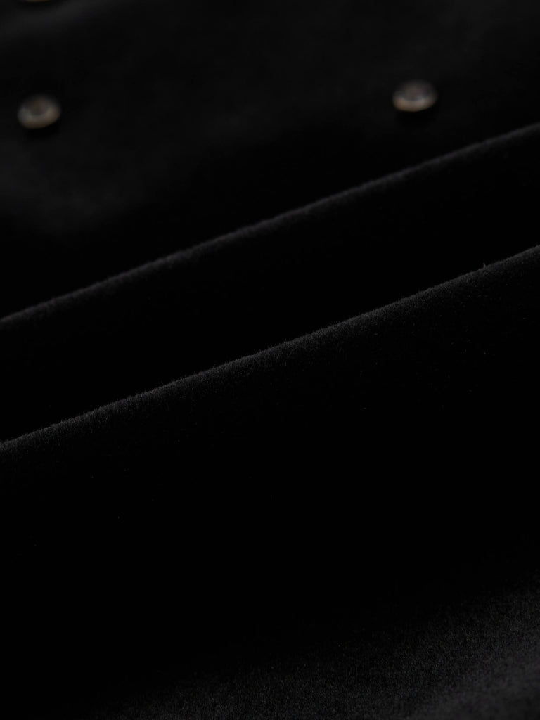 MO&Co. Noir Women's Rhinestone-embellished Cotton Bomber Jacket Black