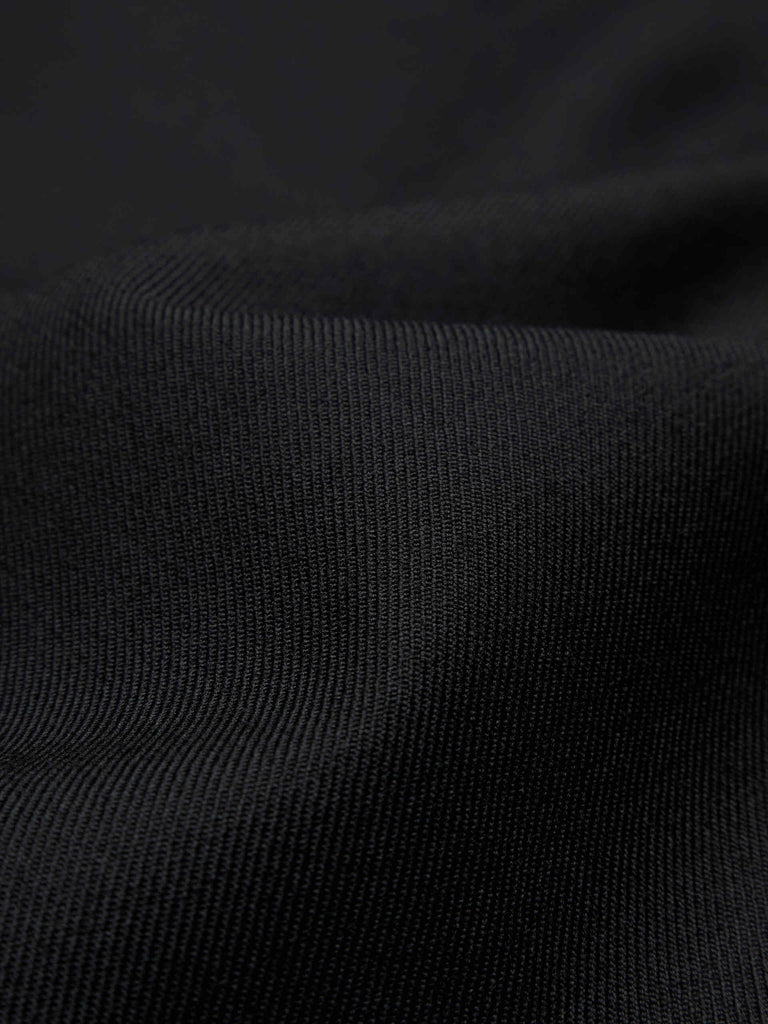 MO&Co. Women's Black Pleated Wool Blend Midi Skirt with Belt