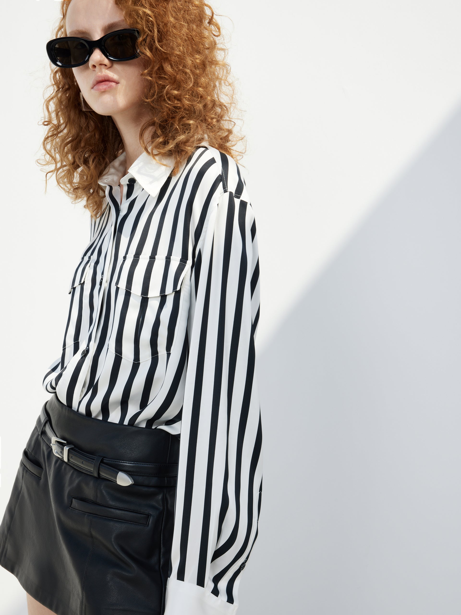 Striped Satin Shirt