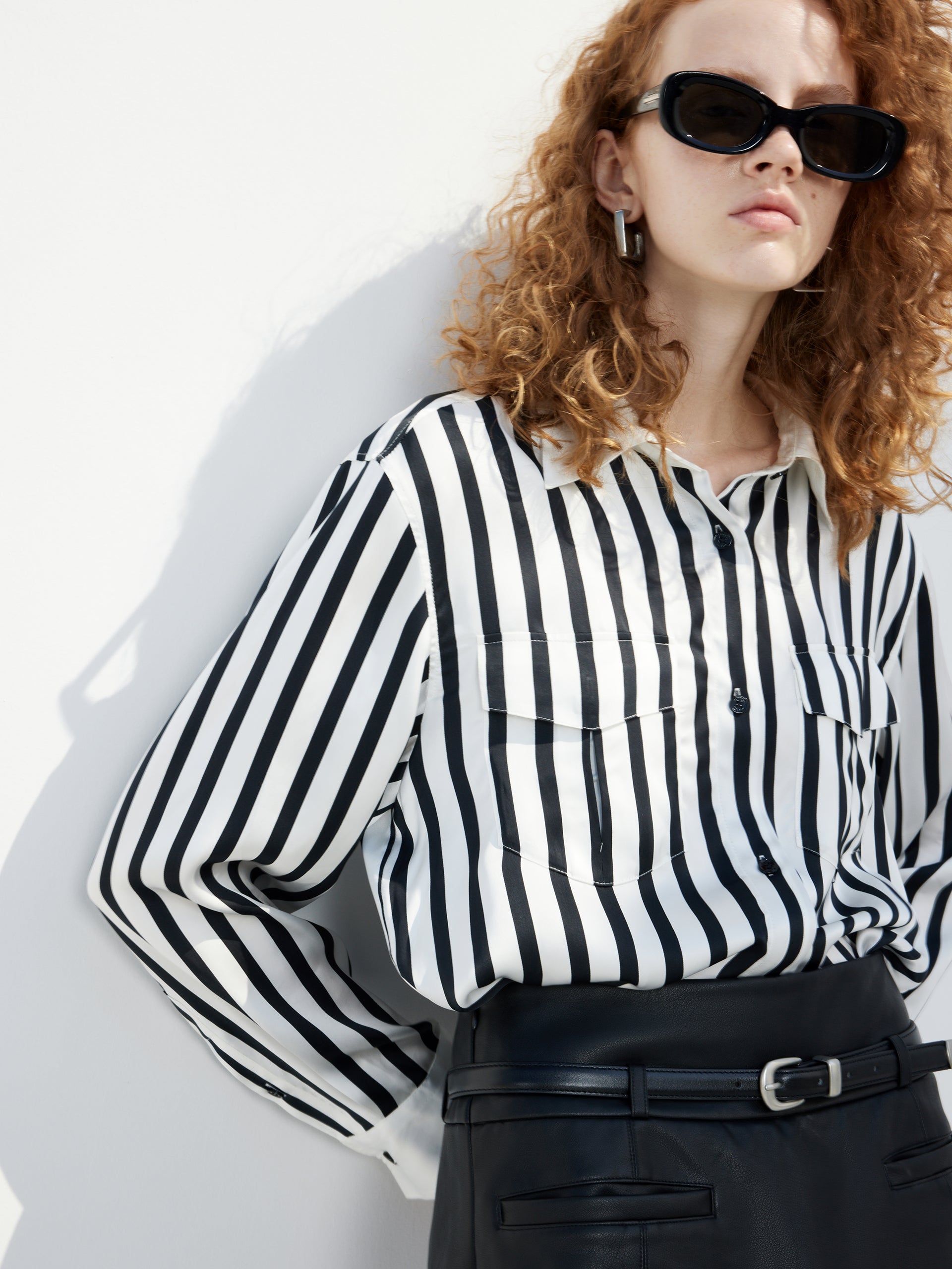 Striped Satin Shirt