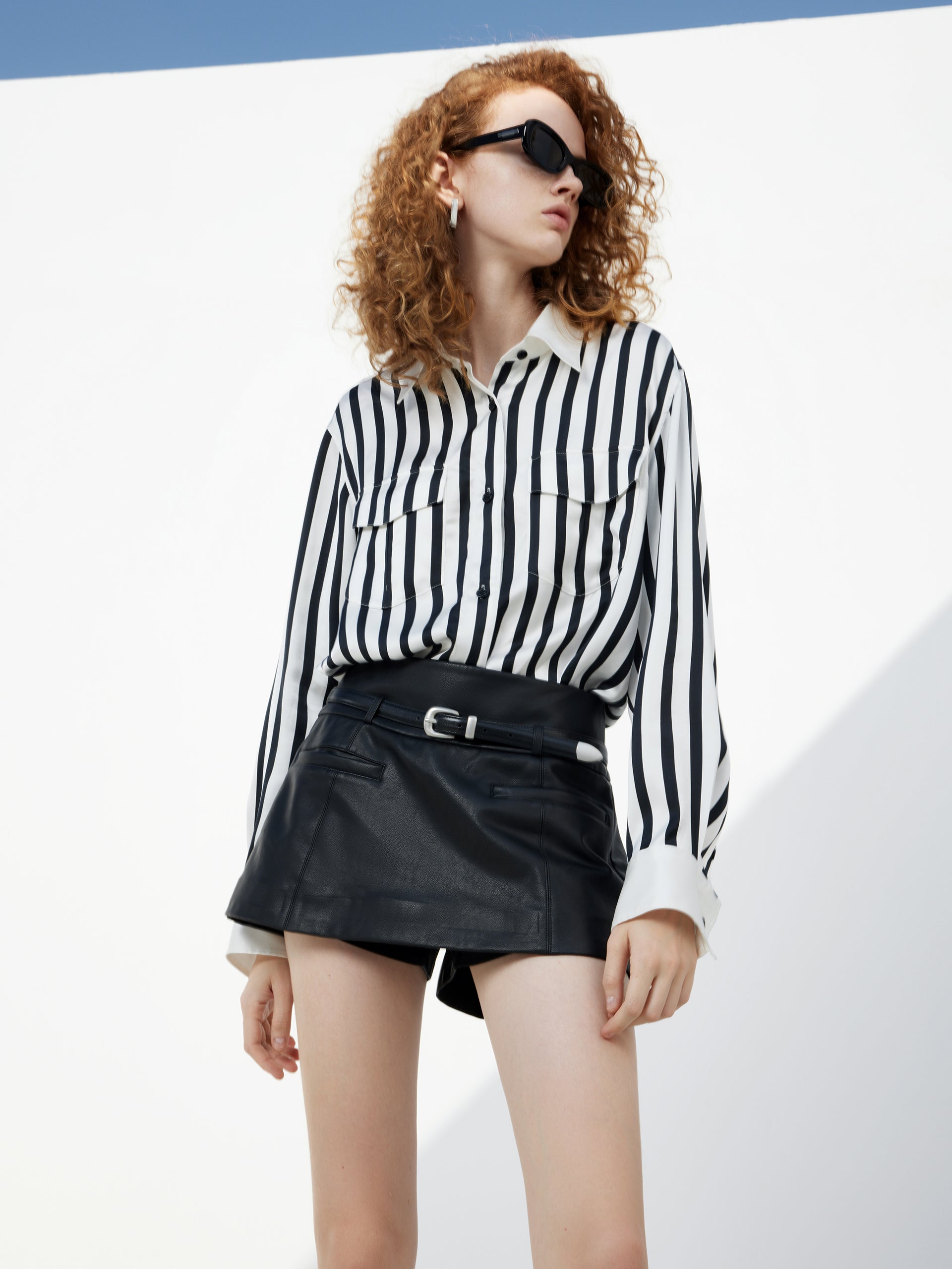 Striped Satin Shirt