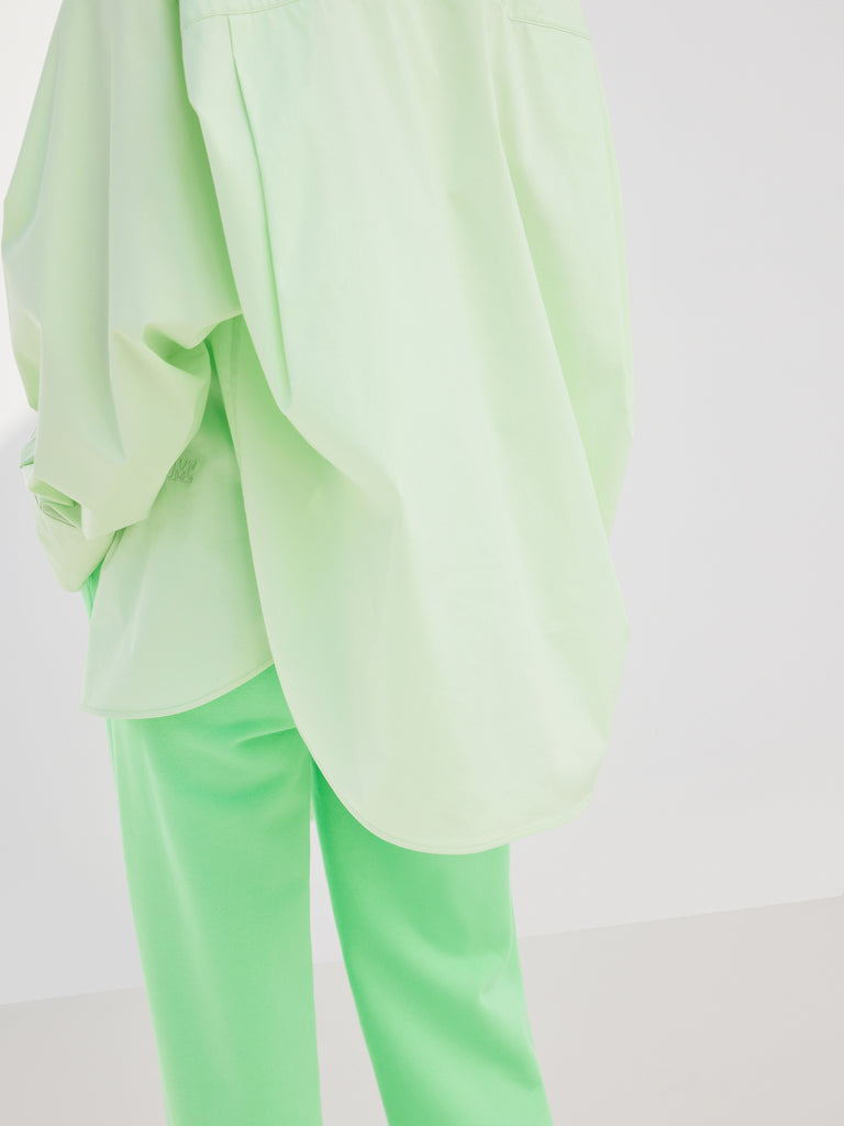 Green Cotton Blend Poplin Shirt 