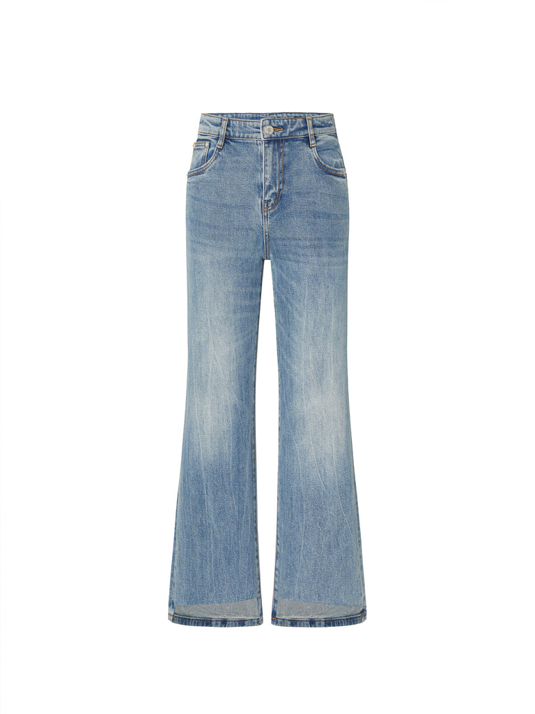  Asymmetric Ankle Jeans in Cotton