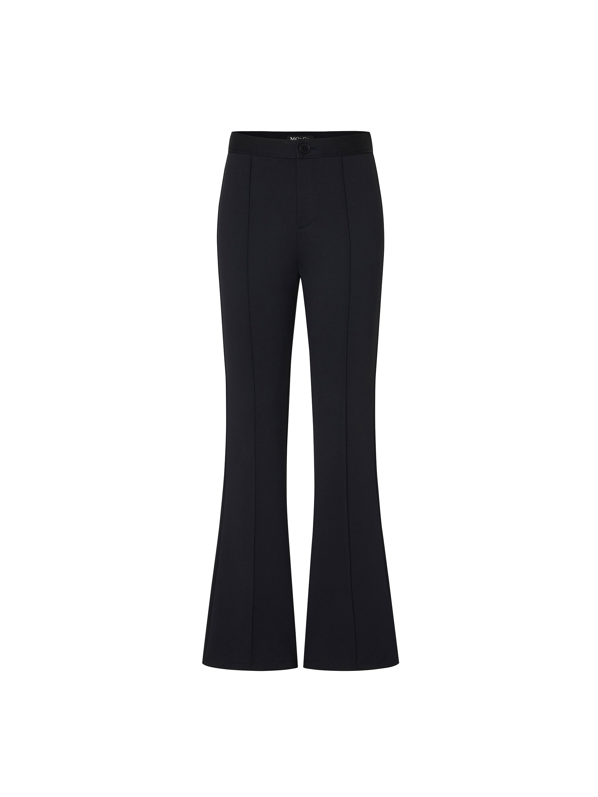 Tailored Full-length Flared Black Trousers