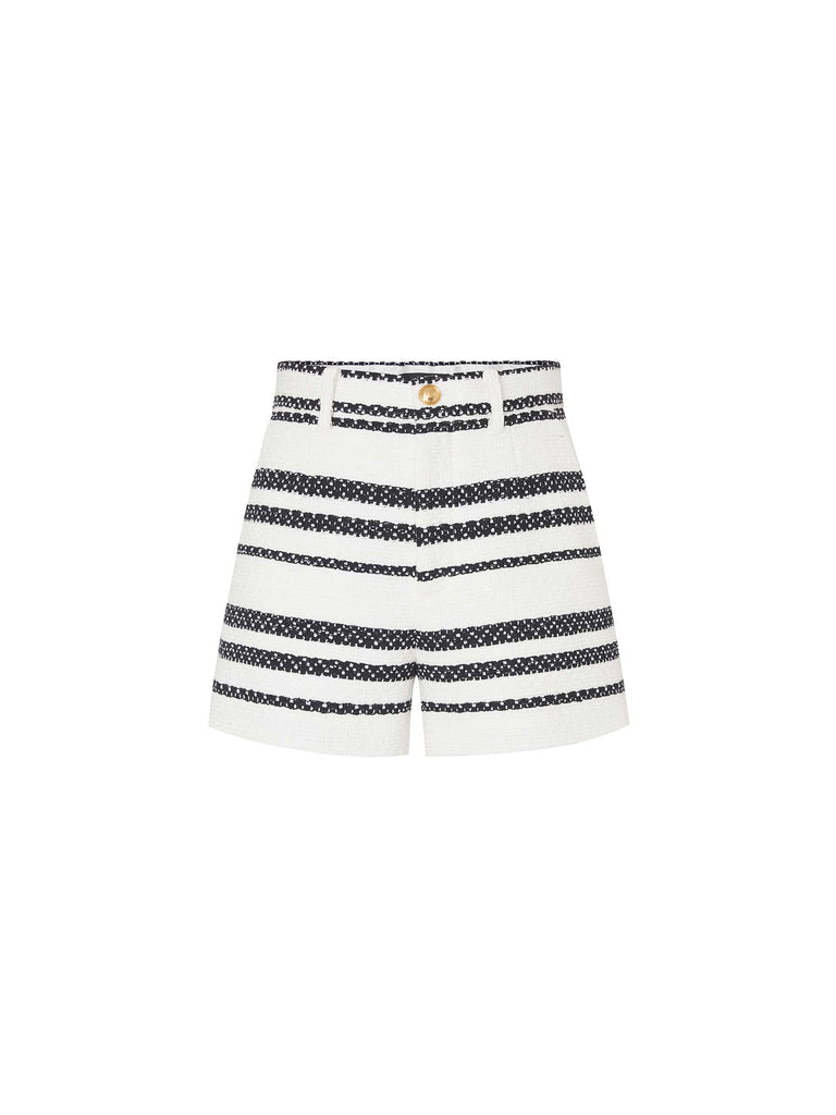 Women's Striped Chic Tweed High-rise Shorts