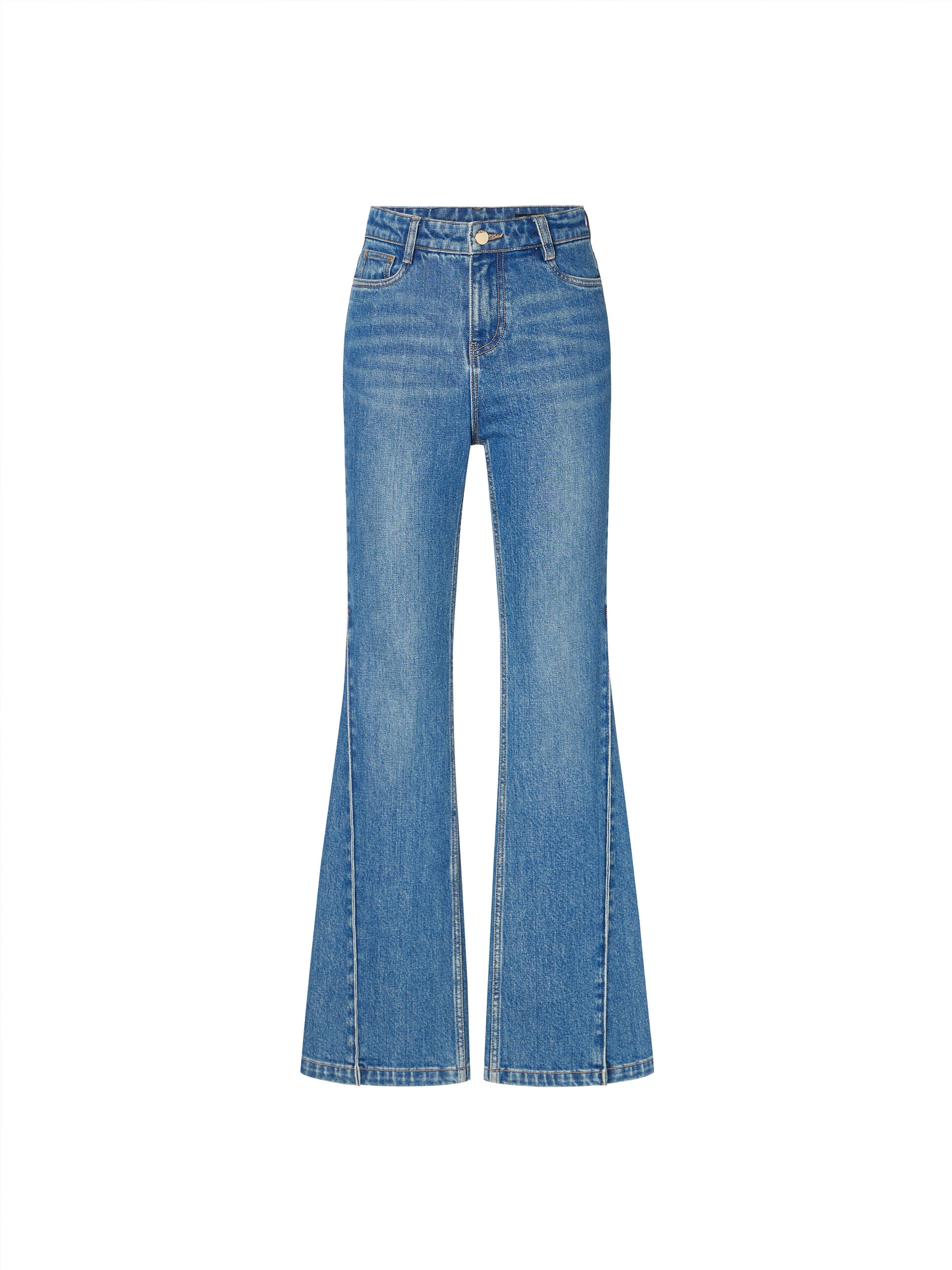 Mid-rise Waist Flared Jeans