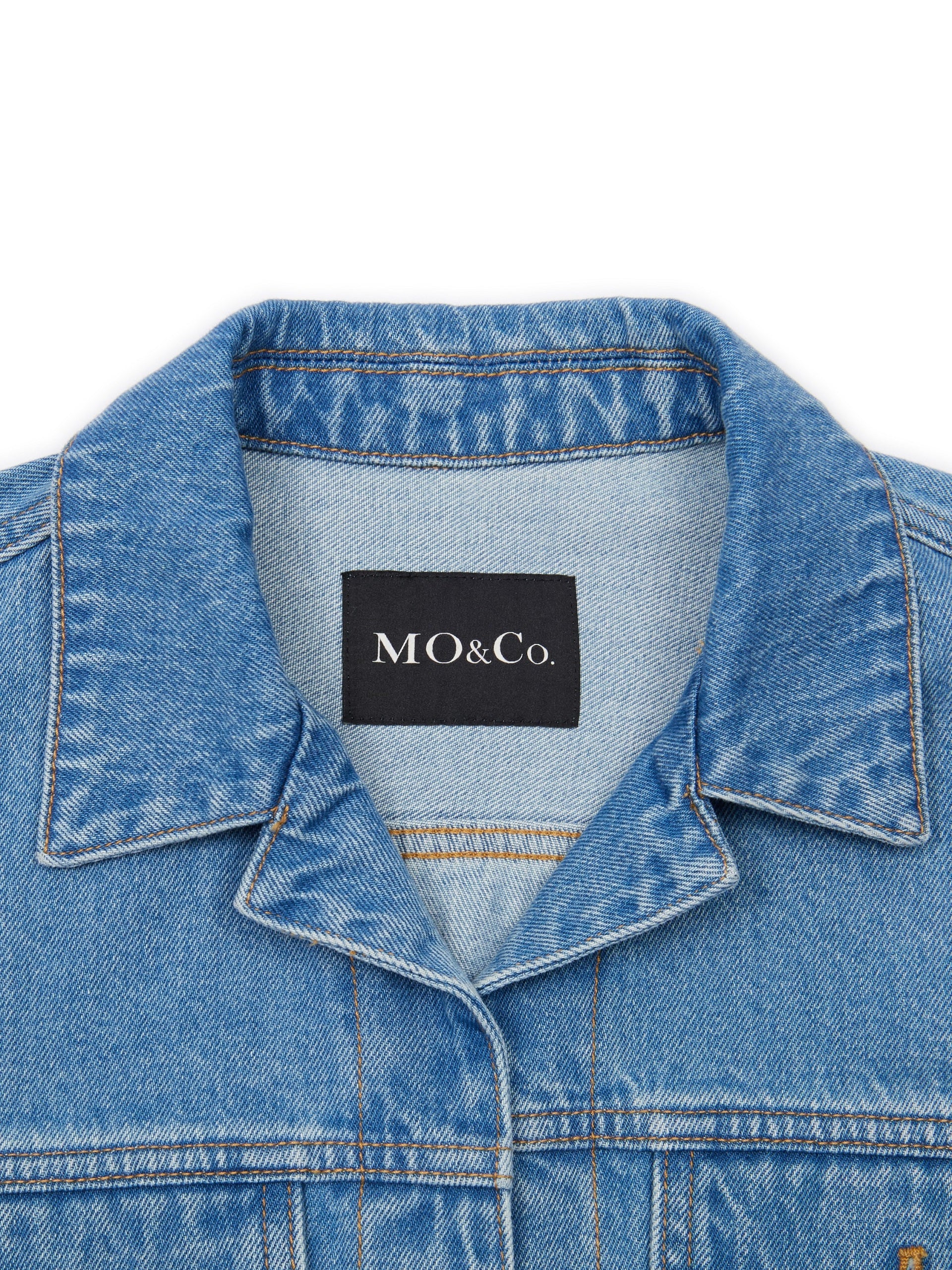 MO&Co. Women's Two-Piece Button Up Denim Cotton Dress For Summer Girls