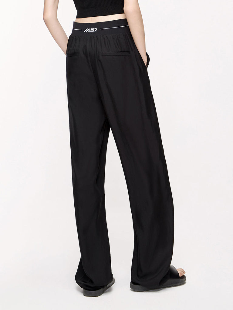 MO&Co. Women Logo Straight Casual Pants Fitted Casual Summer Pants Women