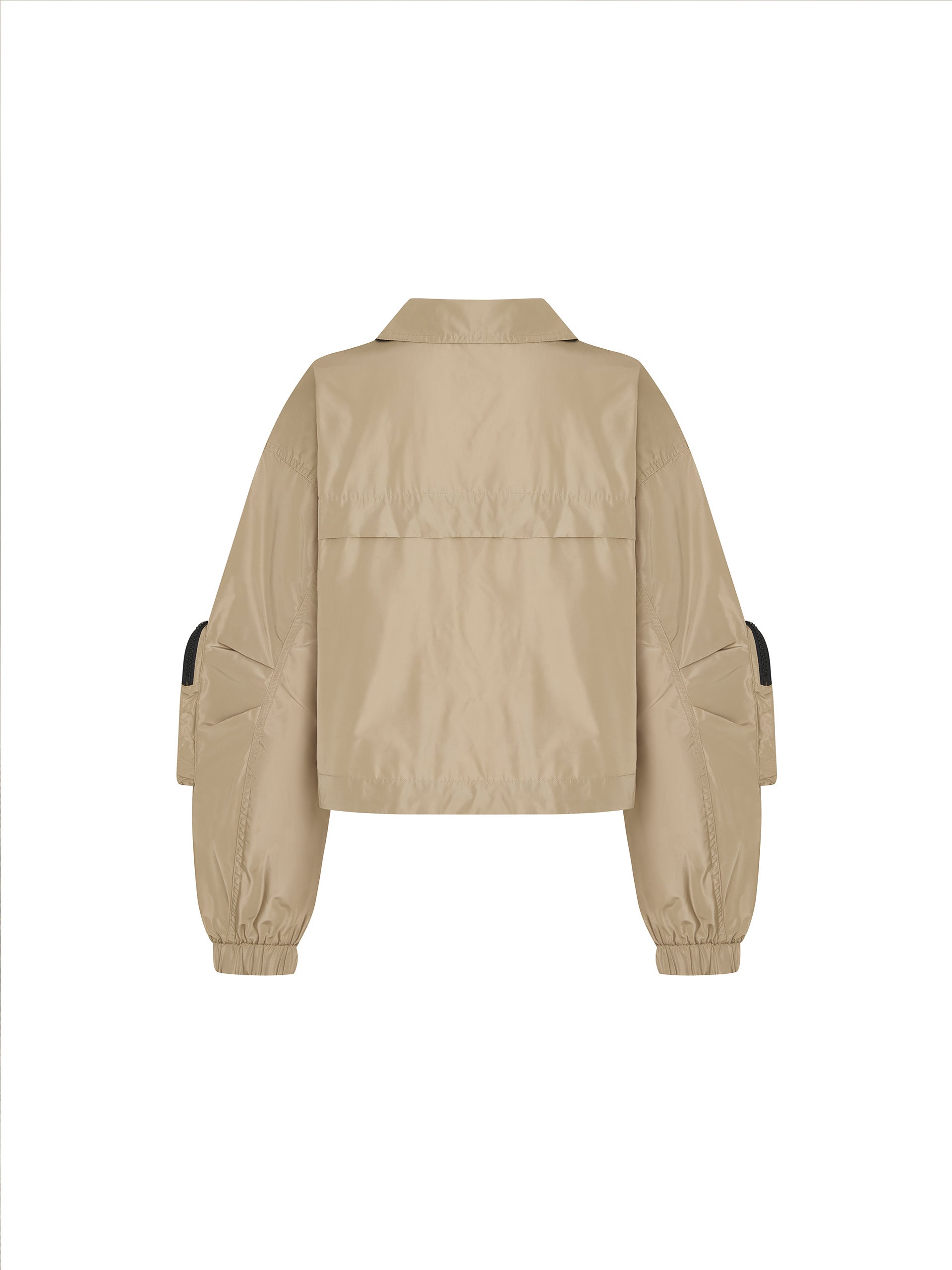 Athleisure Cropped Gorpcore Jacket in Olive