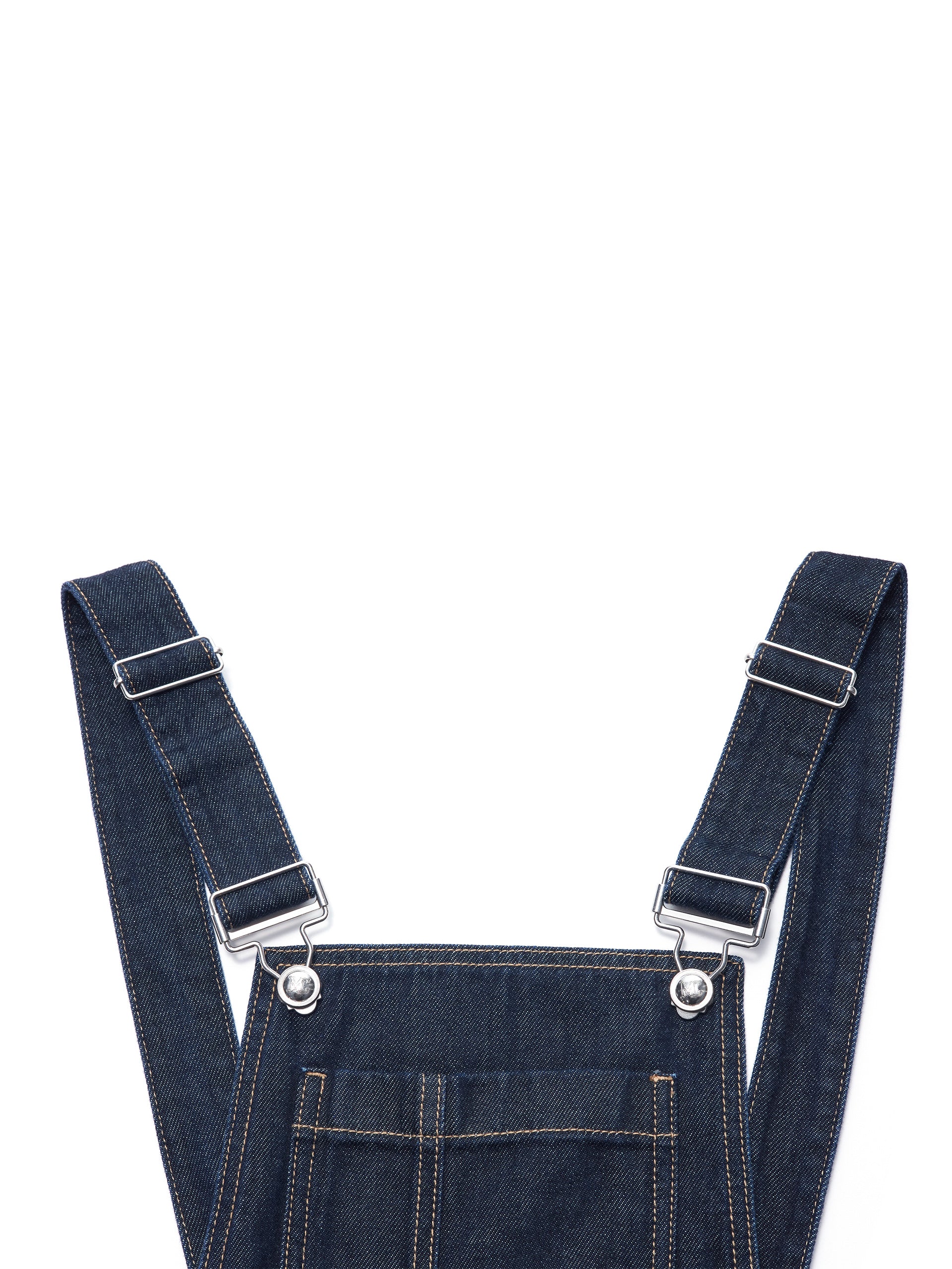 Blue Cotton Denim Overalls Jumpsuit