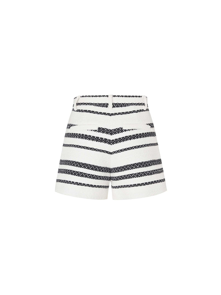Women's Striped Chic Tweed High-rise Shorts