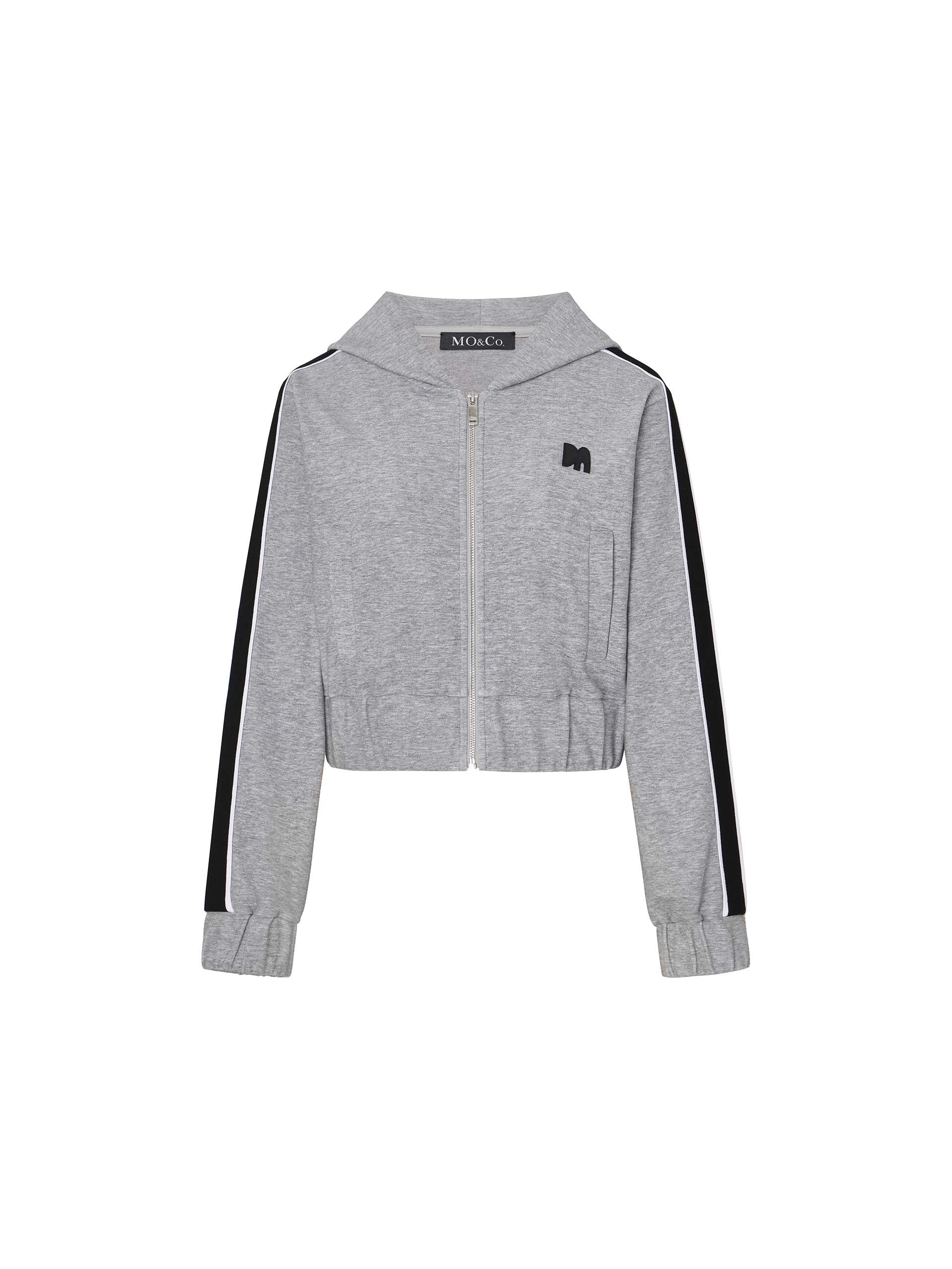 Women's Cropped Athleisure and Causal Hoodie Jacket in Grey