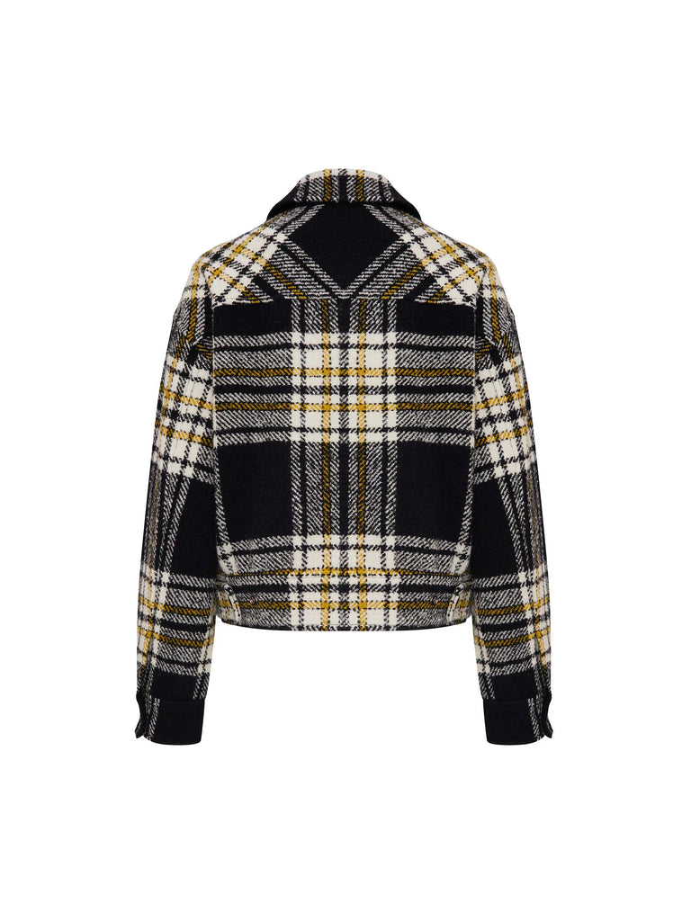 MO&Co. Women's Wool Blend Checked Jacket