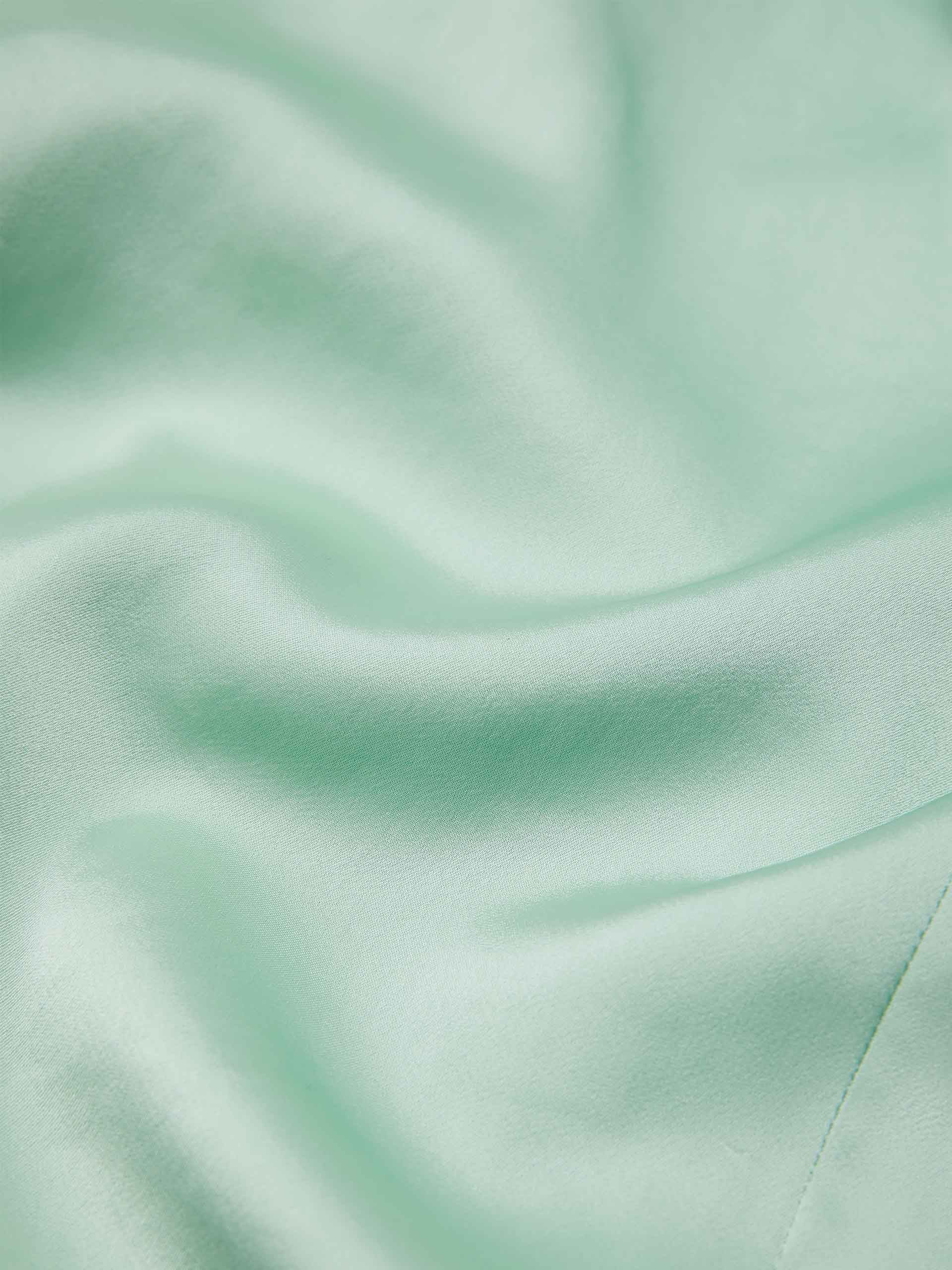 MO&Co. Women's Strap Details Satin Cropped Blazer in Mint