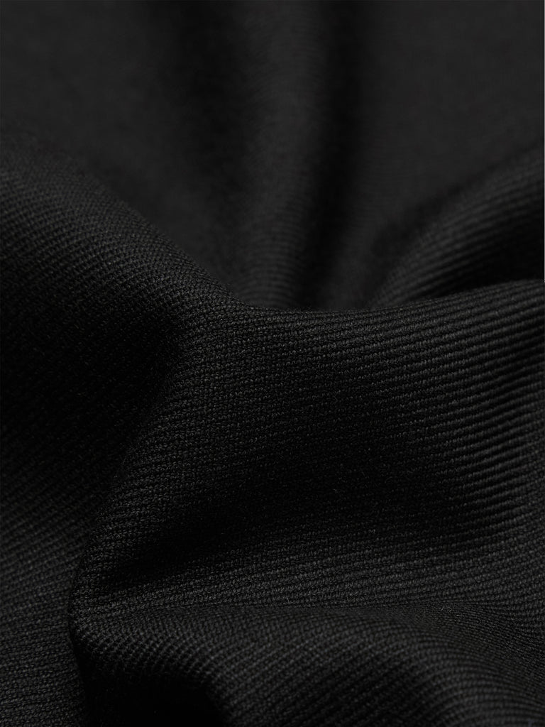 High Waist A Line Midi Skirt with belt in Black