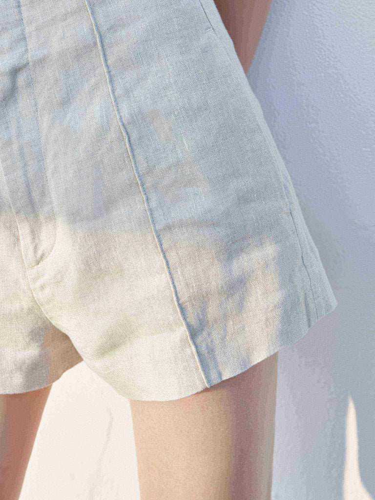 MO&Co.Women Linen Suit Shorts Loose Classic Summer Shorts For Women