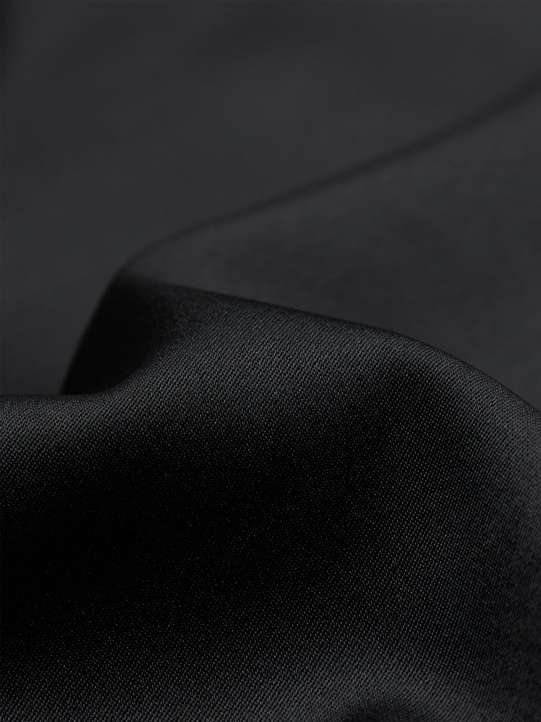 Strap Details Panel Daytime Black Dress