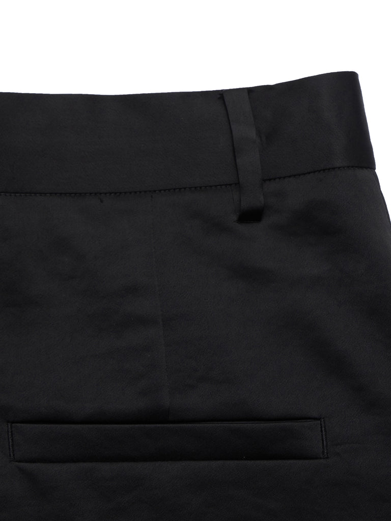 MO&Co. Women's High Waisted Blazer Shorts Loose Casual Streetwear Black