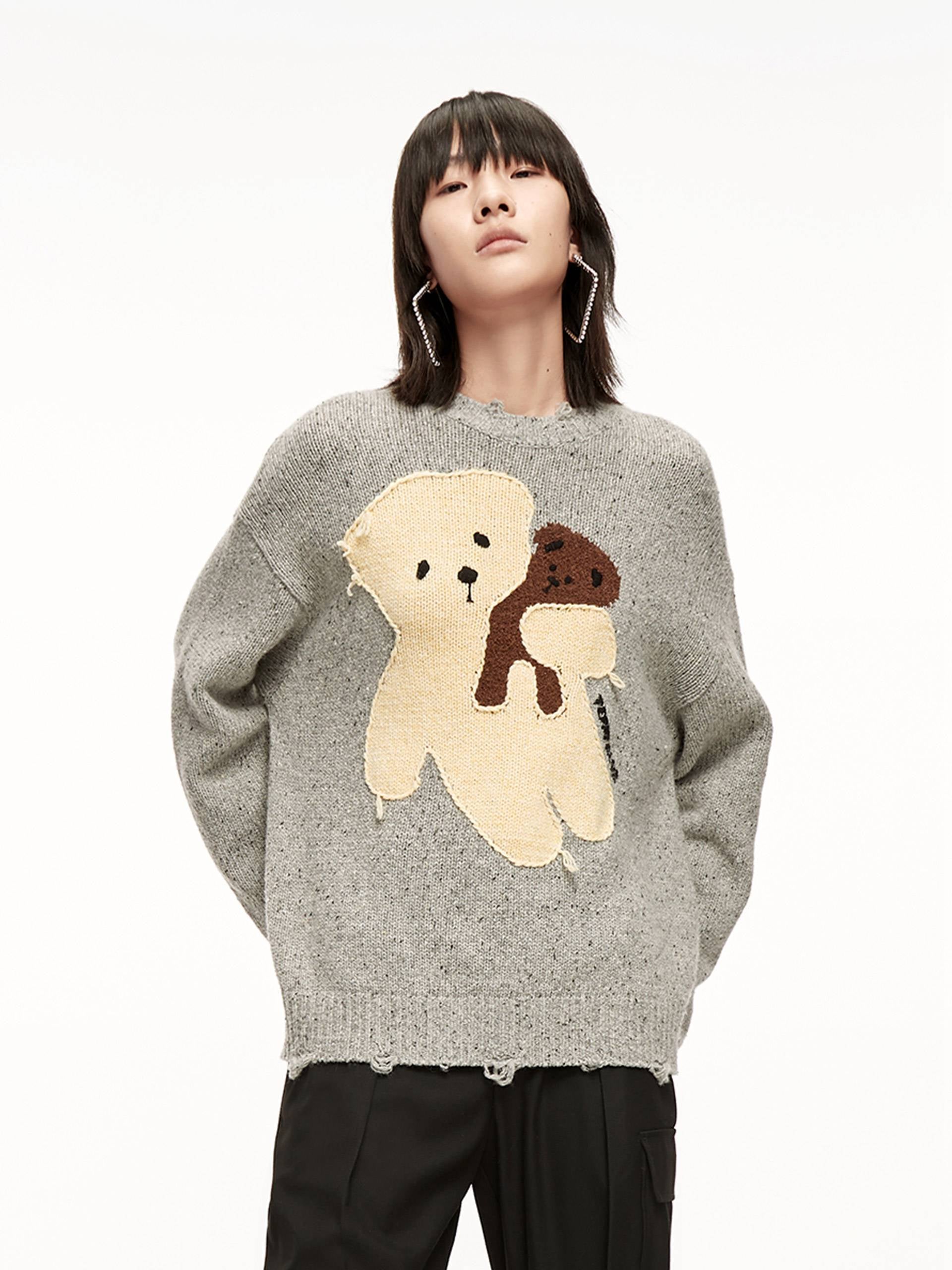 MO&Co. Women's Wool-blend Cartoon Knit Pullover