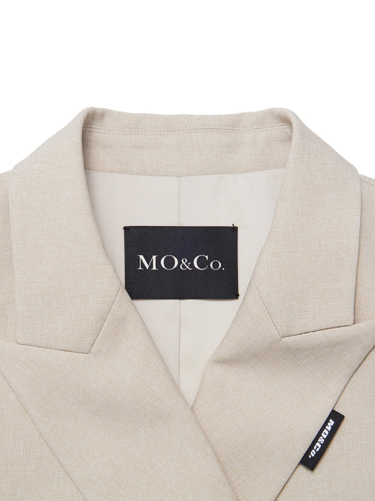 MO&Co. Women's Slim Fit Wrap Bow Blazer White Party Formal Work Dress