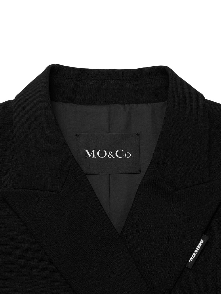 MO&Co. Women's Slim Fit Wrap Bow Blazer White Party Formal Work Dress