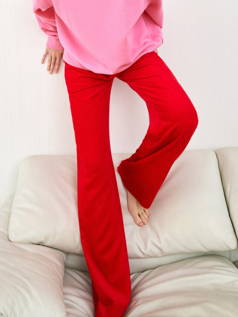 MO&Co. Women's Corduroy Straight Wide Leg Loose Chic Trouser Pants For Women