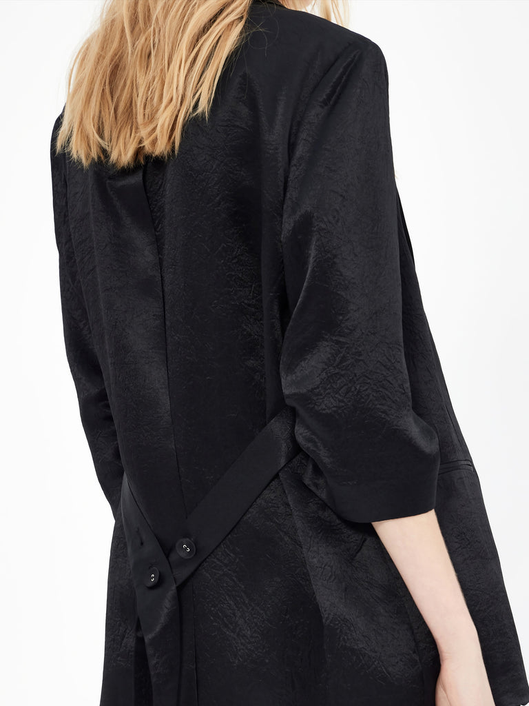 MO&Co. Women's Solid Single Button Blazer Loose Casual Lapel Blazer Coats For Women