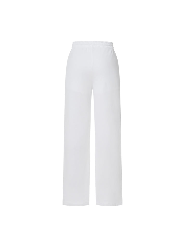 MO&Co. Women's Cotton Drawstring Straight Pants Loose Casual Sports Pants For Women
