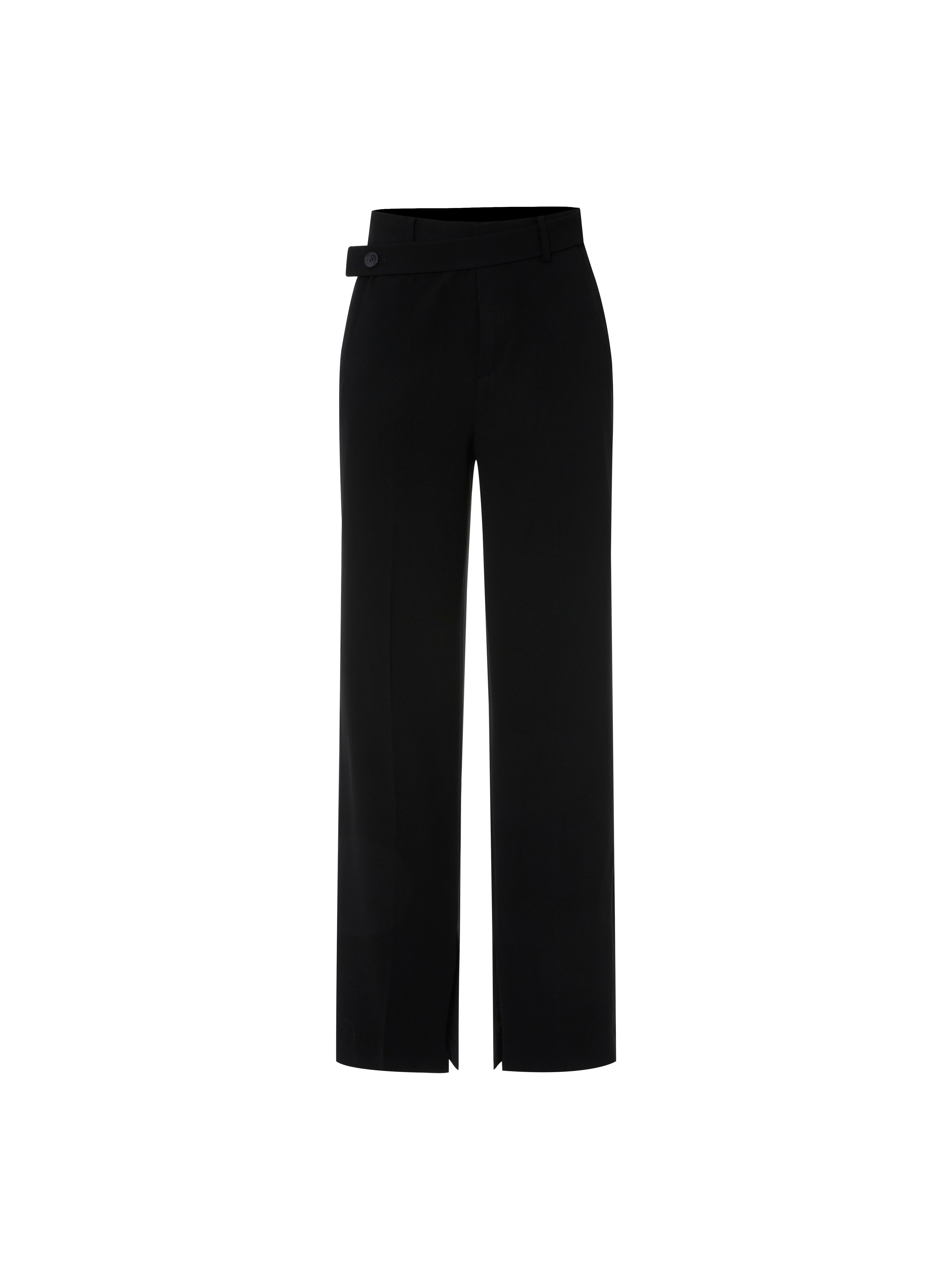 MO&Co. Women's Slide Slits Straight Loose Casual Trouser Pants For Women