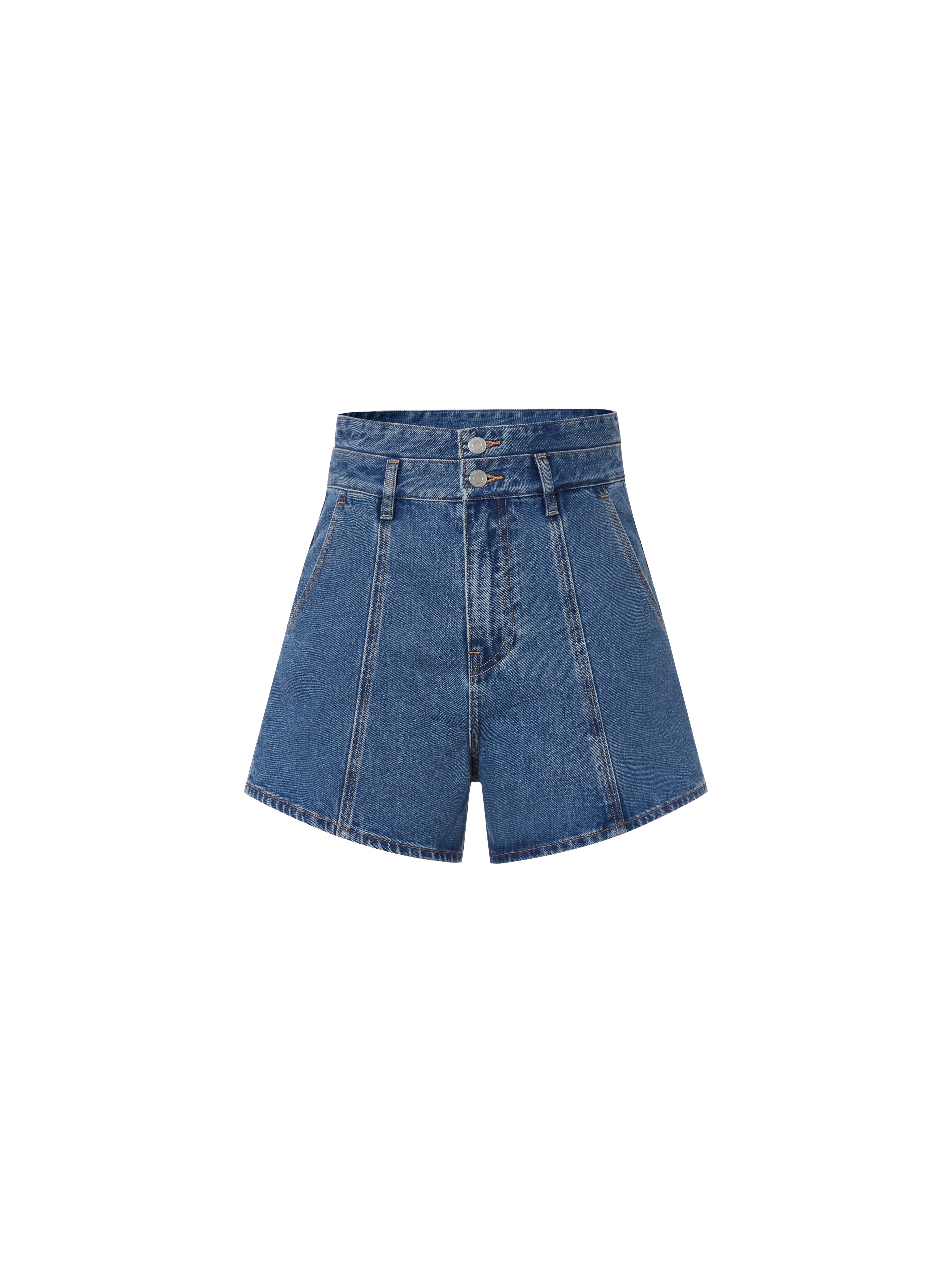 MO&Co. Women's Cotton Vintage Denim Shorts Loose Cowboys