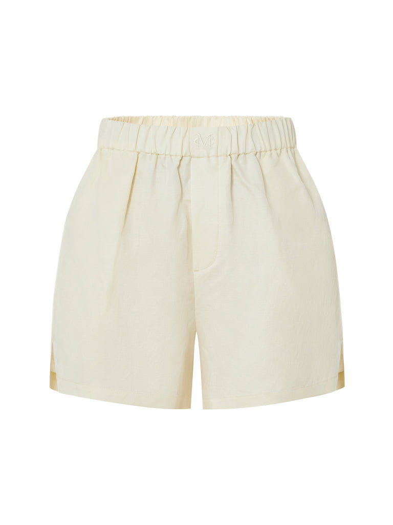 MO&Co. Women's Linen Casual Shorts Fitted Casual Summer Shorts For Women