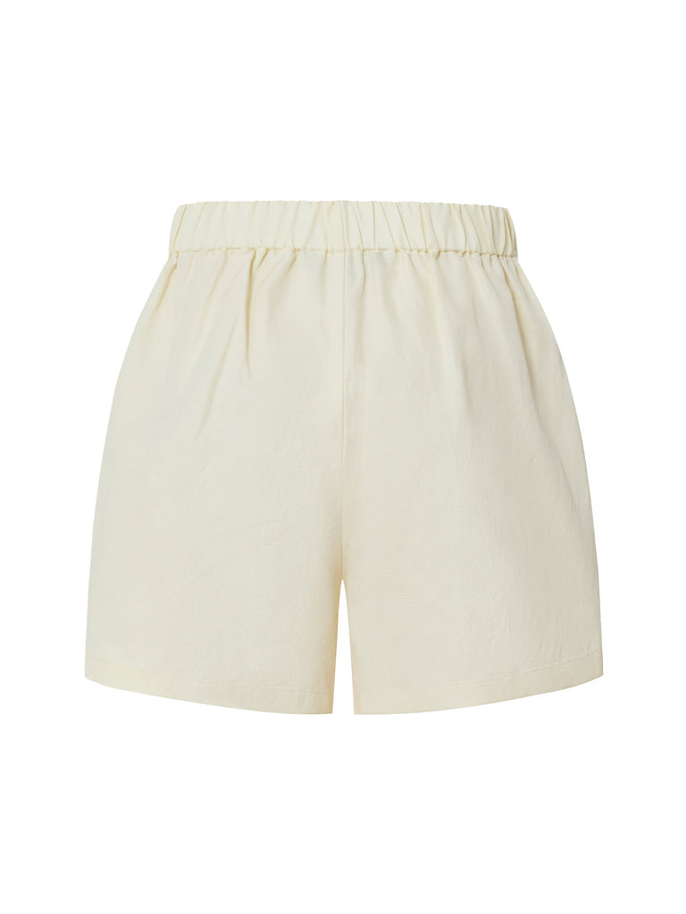 MO&Co. Women's Linen Casual Shorts Fitted Casual Summer Shorts For Women