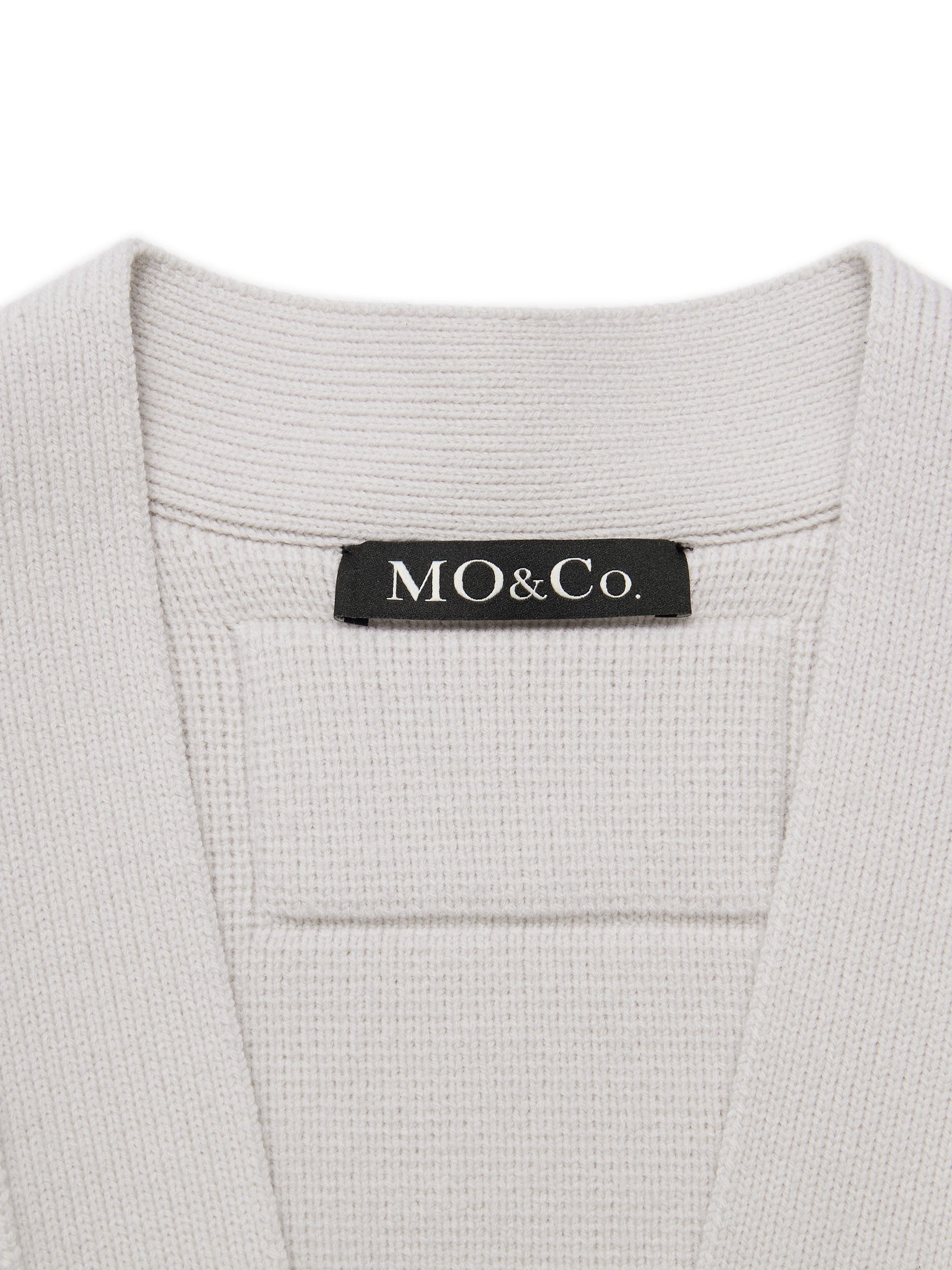 MO&Co. Women's Drop Shoulder Knit Cardigan Loose Casual V Neck Ladies Sweater