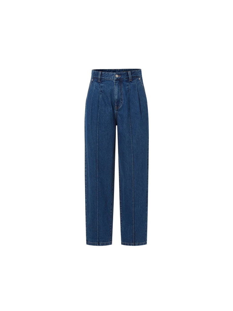 MO&Co. Women's Vintage Tapered Cotton Jeans Loose Casual Blue Jeans For Women