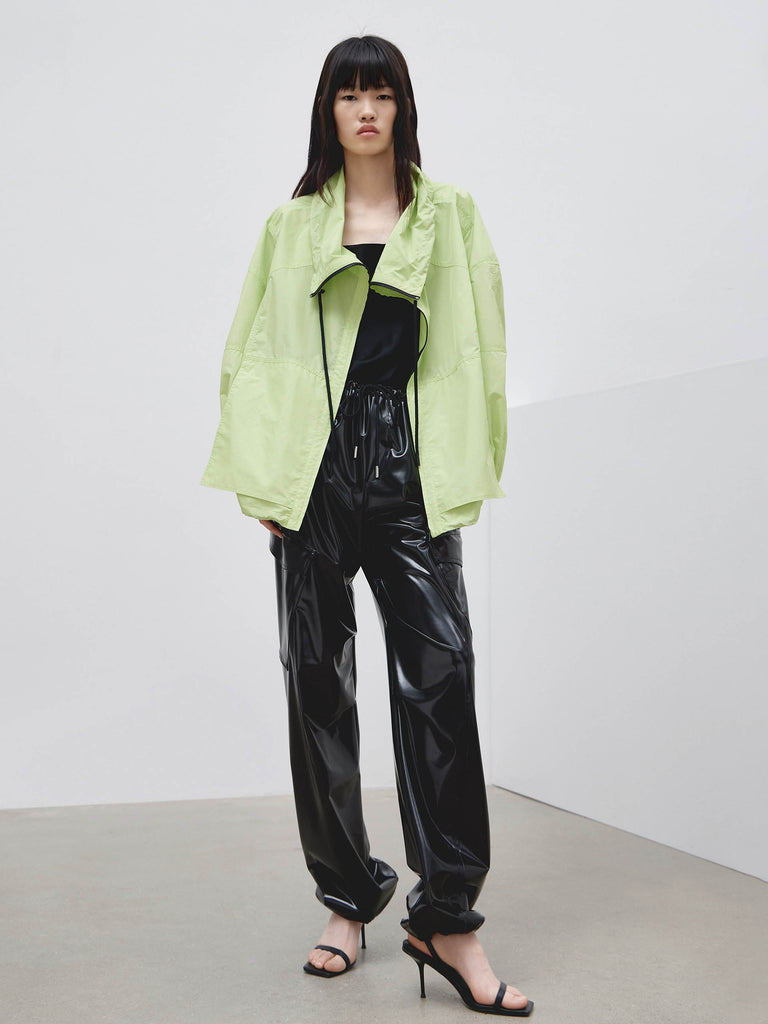 MO&Co. Women's Drop Shoulder Lapel Collar Jacket Loose Cool stylish jacket