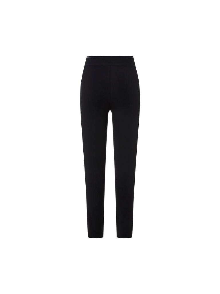MO&Co. Women's Skinny Sports Casual Pants Fitted Casual Black Trousers