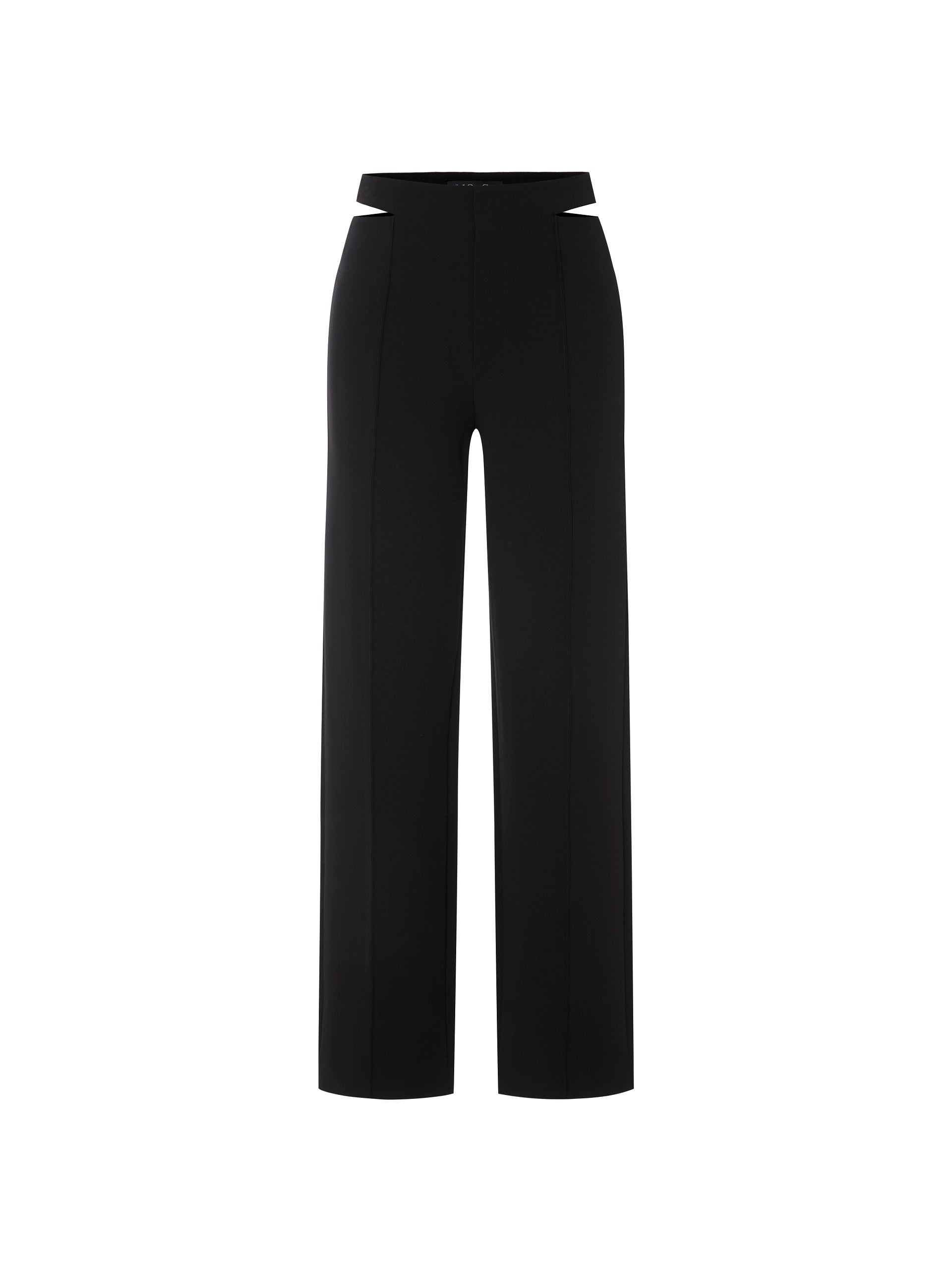 MO&Co. Women's Deconstructed Casual Trousers Straight Classic Black Trousers