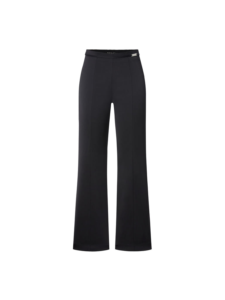 MO&Co. Women's High Waist Flared Pants Loose Classic  Straight Pants For Women